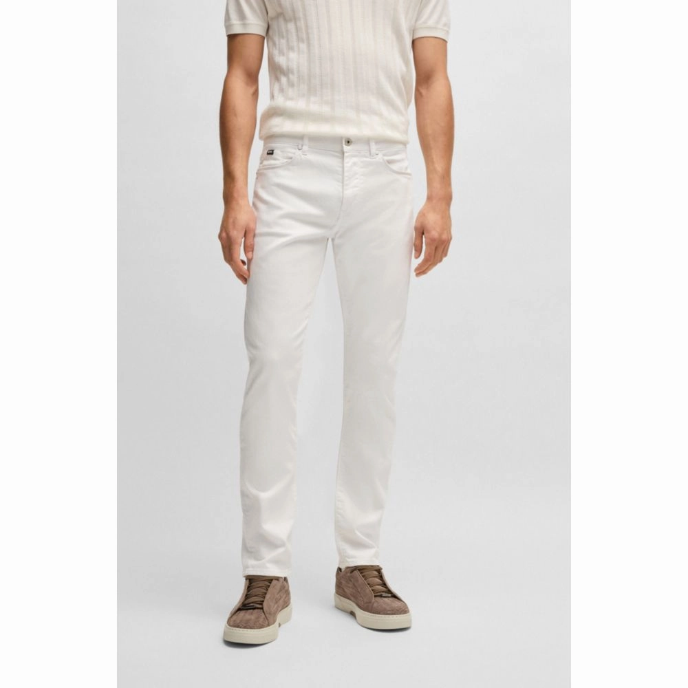 Delaware slim-fit jeans in white stretch denim