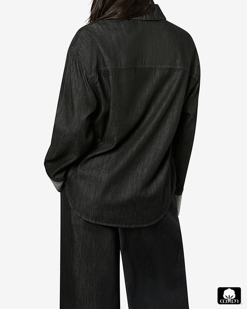 Denim Cuff Shirt