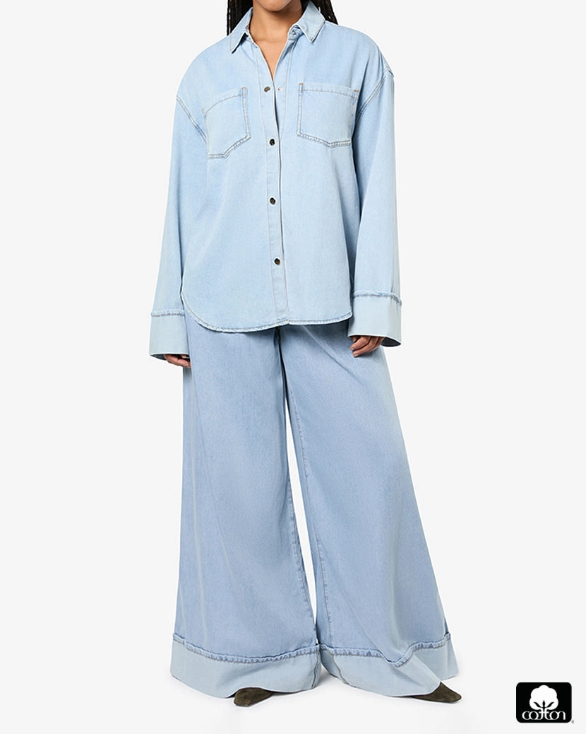 Denim Cuff Shirt