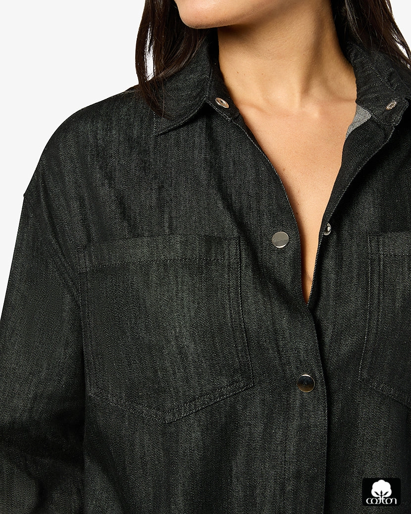 Denim Cuff Shirt