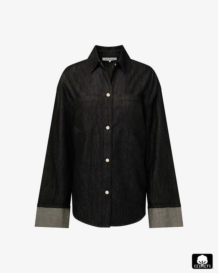 Denim Cuff Shirt