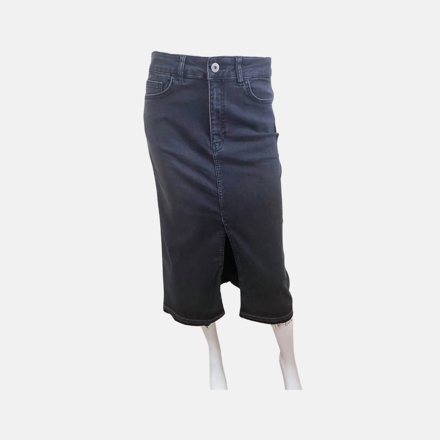 Denim Skirt In Black