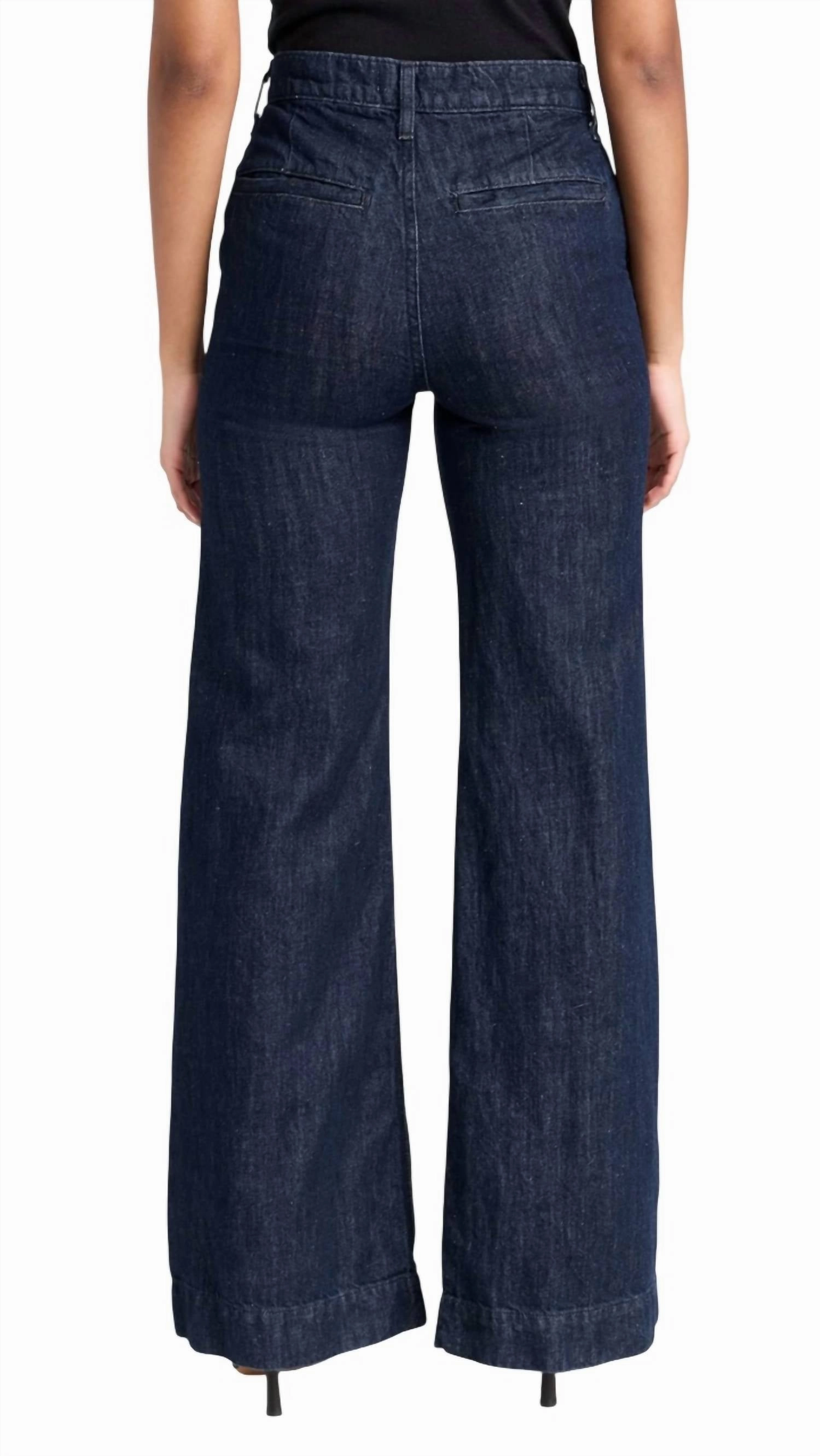 Denim Trouser Jean In Indigo Linen