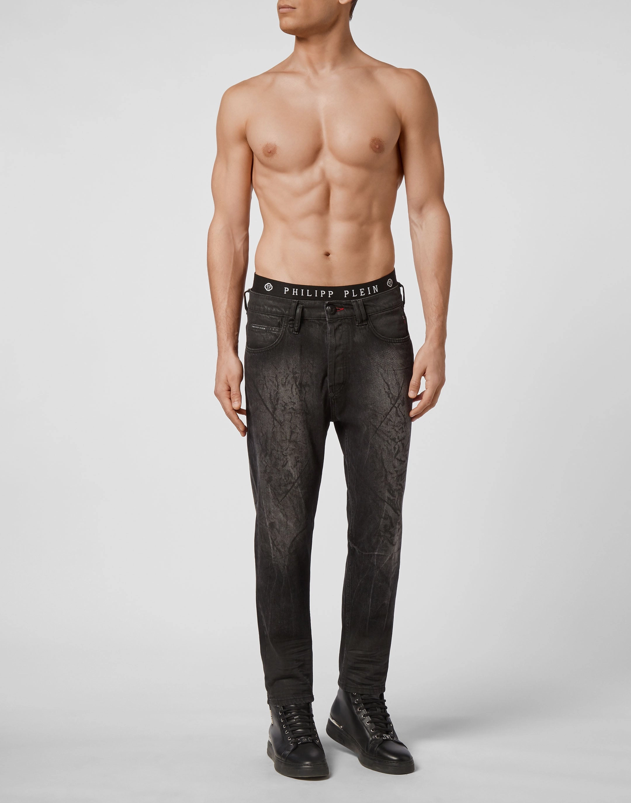 Denim Trousers Carrot Fit Iconic Plein