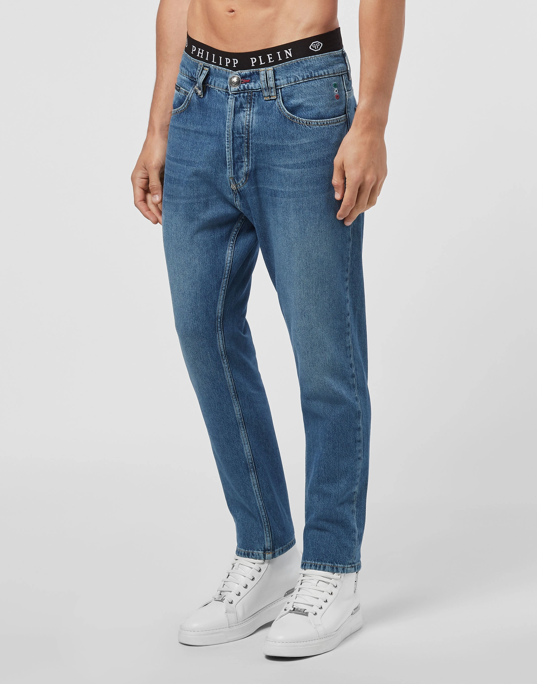 Denim Trousers Carrot Fit Iconic Plein