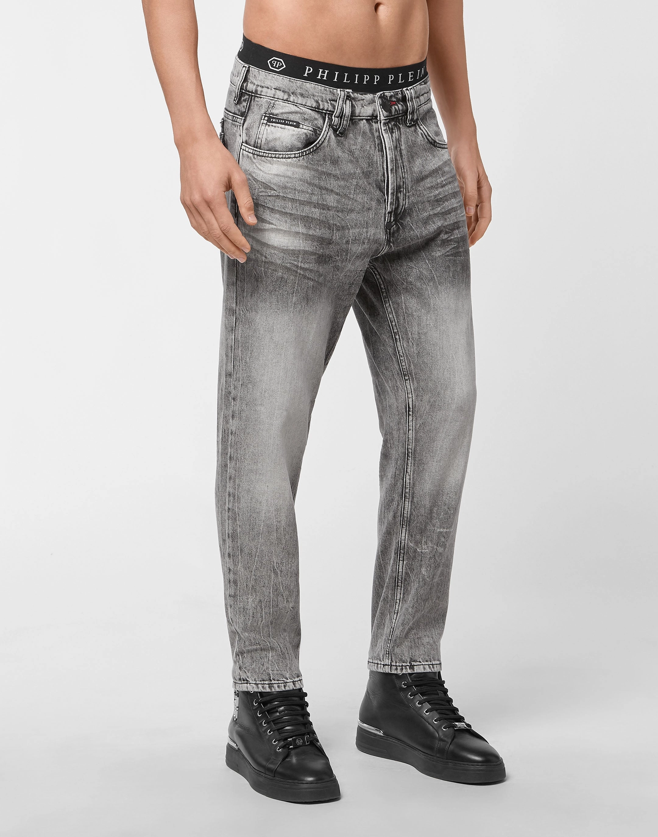 Denim Trousers Carrot Fit Iconic Plein