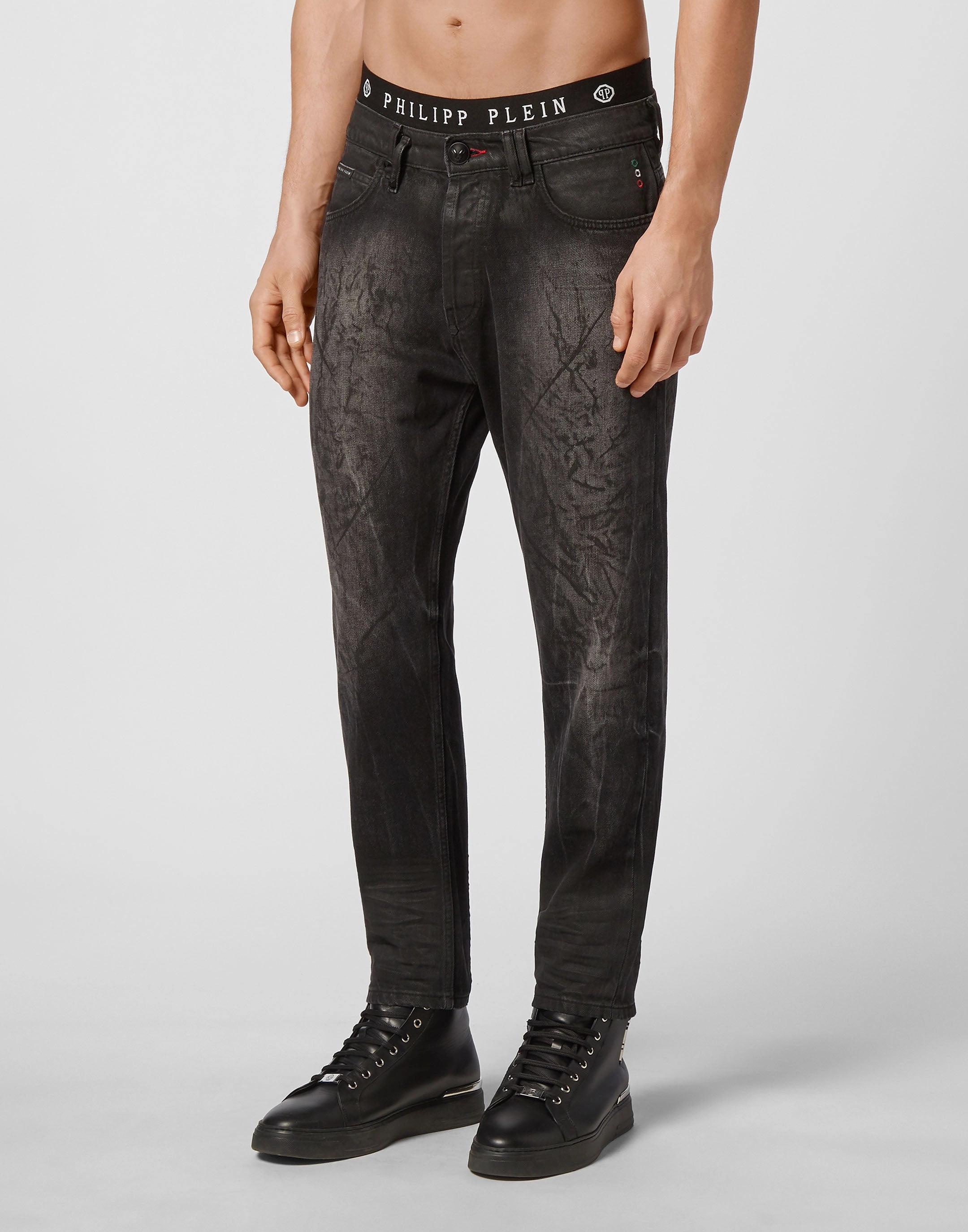 Denim Trousers Carrot Fit Iconic Plein