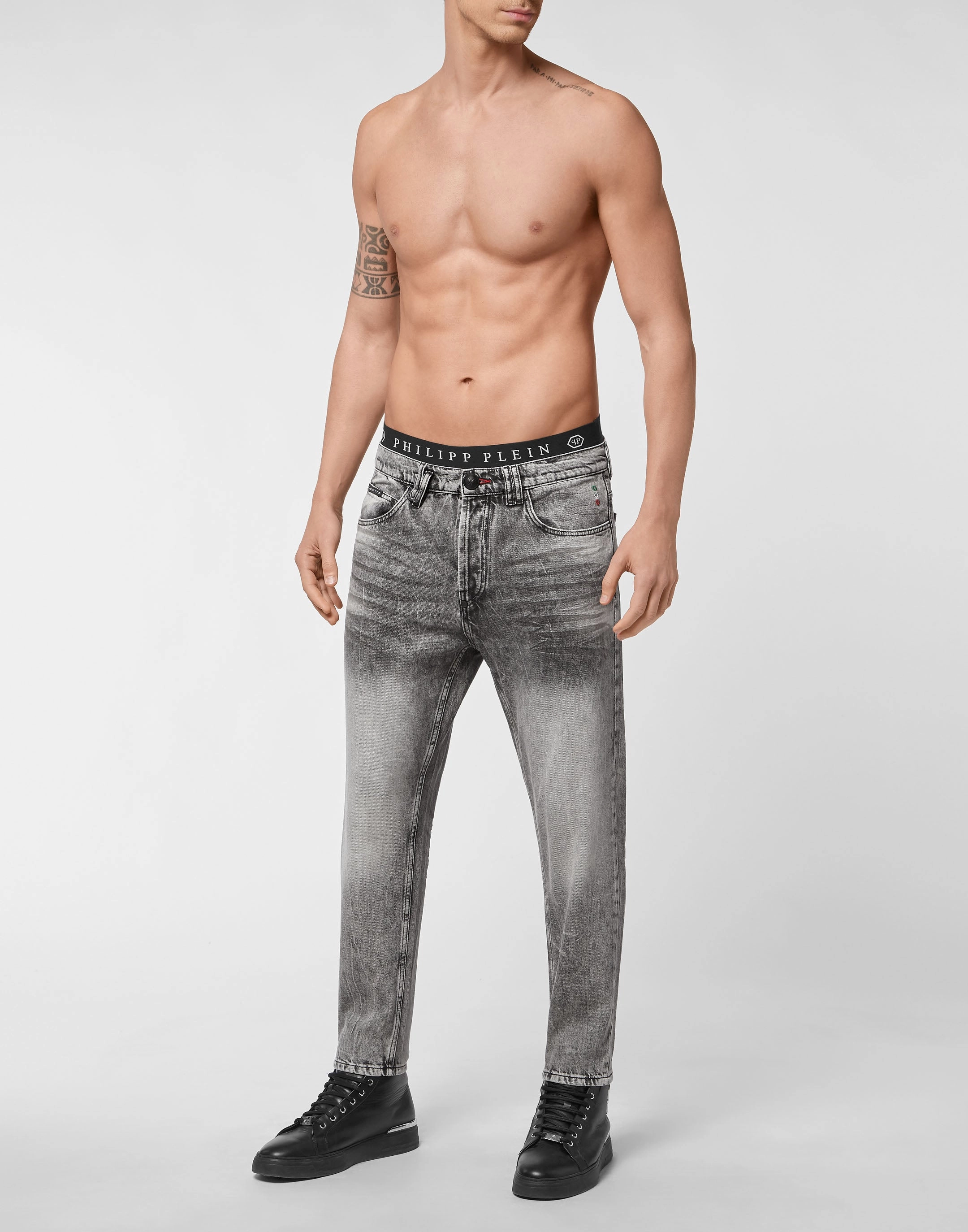 Denim Trousers Carrot Fit Iconic Plein