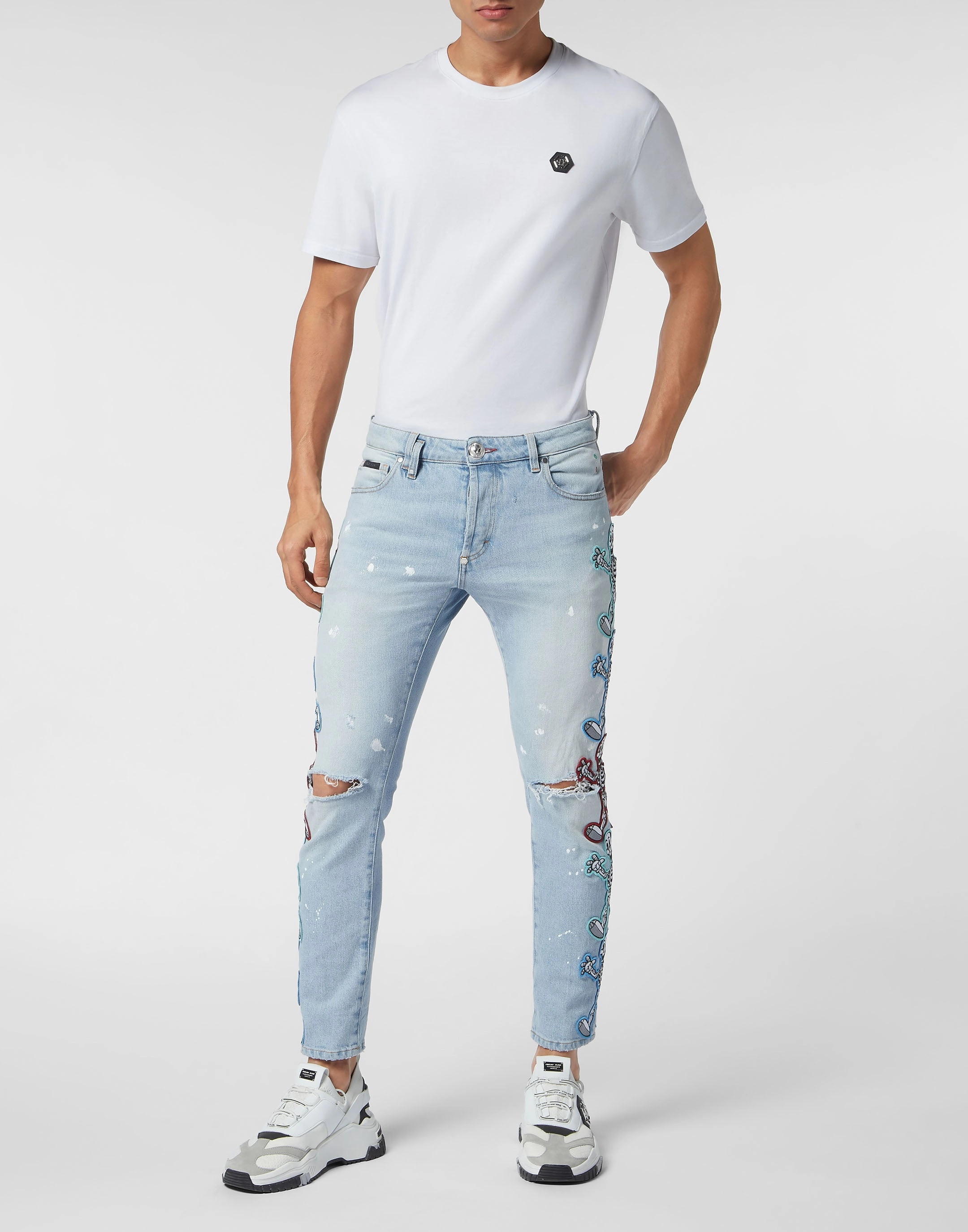 Denim Trousers Skinny Fit Skully Gang
