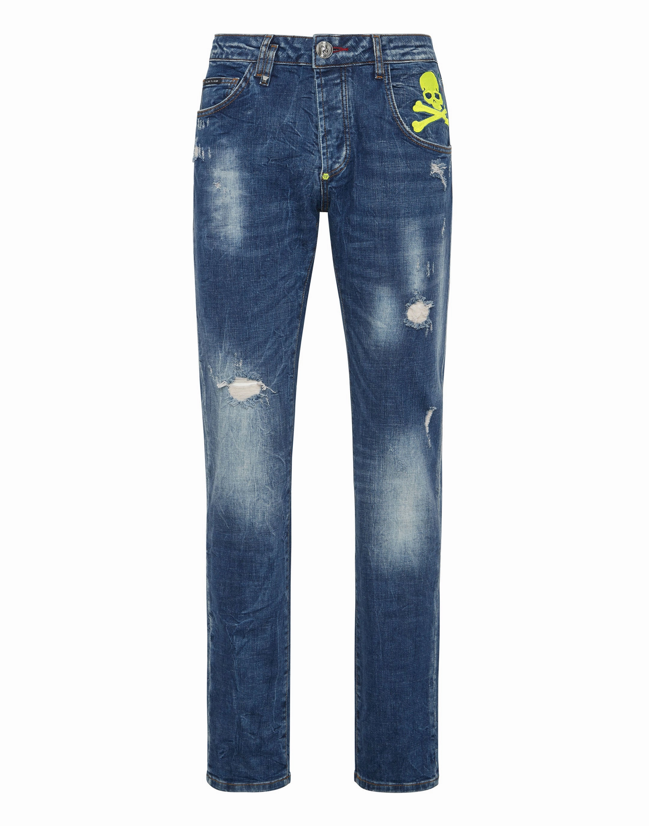 Denim Trousers Super Straight Cut Skull&Bones