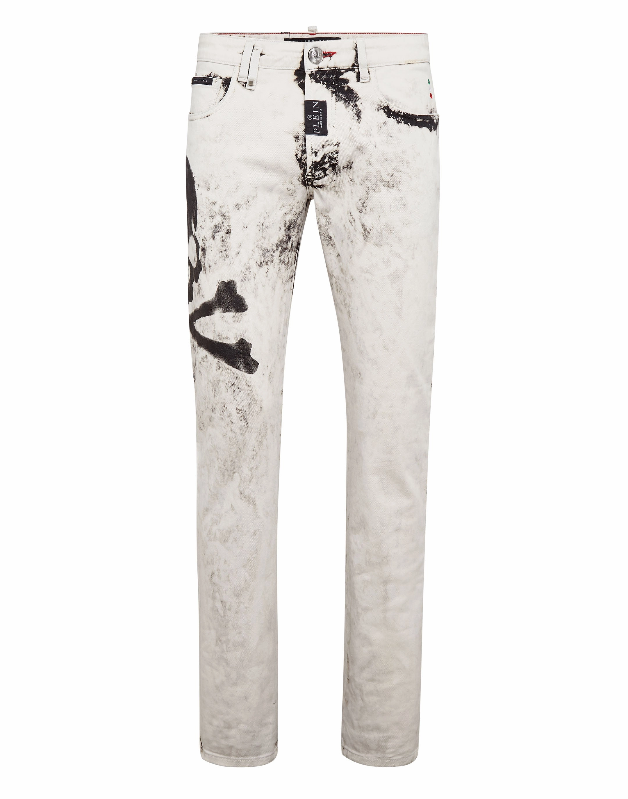 Denim Trousers Super Straight Cut Skull