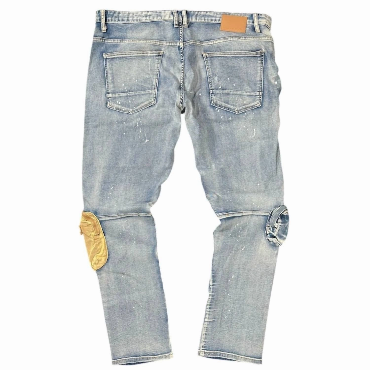 Denim Utility Jeans In Bowery Blue