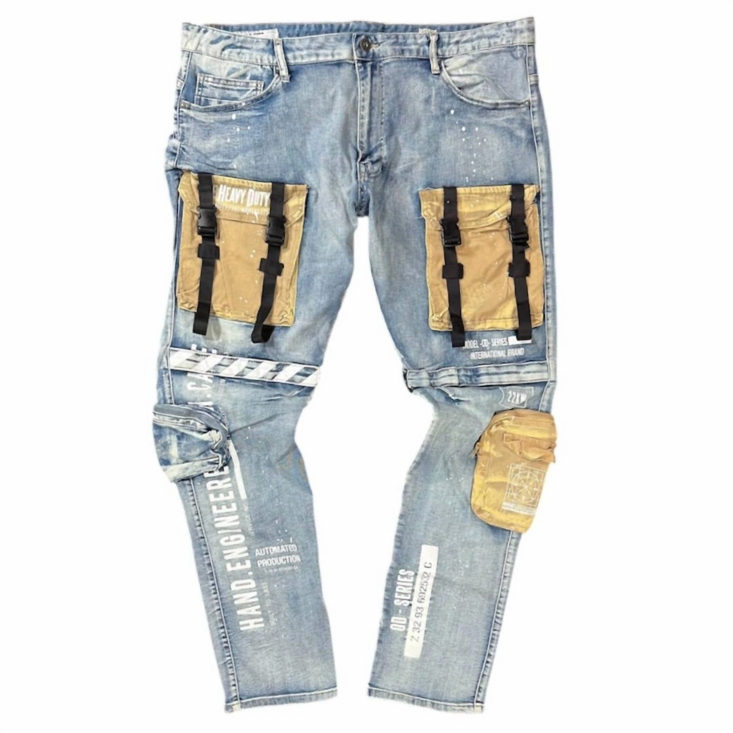 Denim Utility Jeans In Bowery Blue