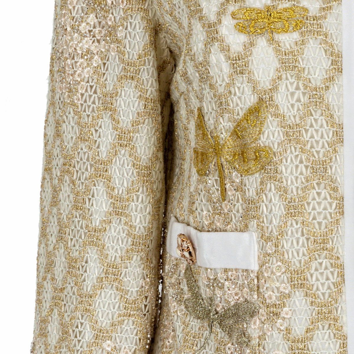 Diamond check embroidered jacket