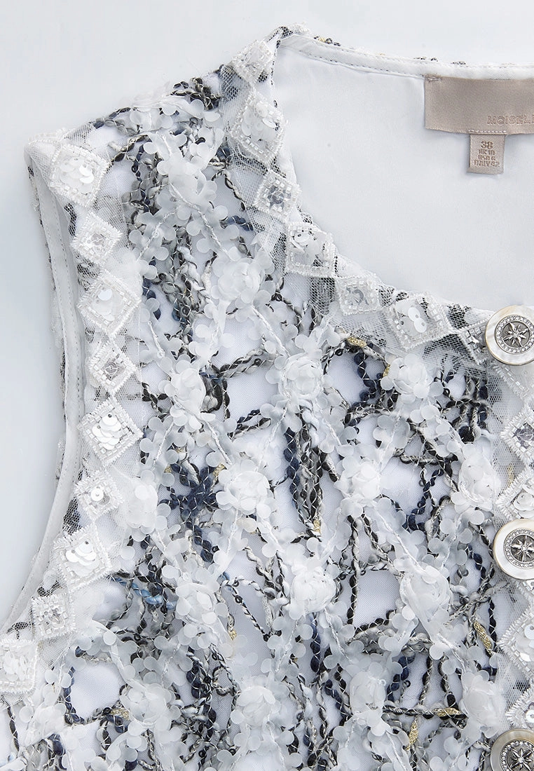 Diamond-pattern Lace Vest