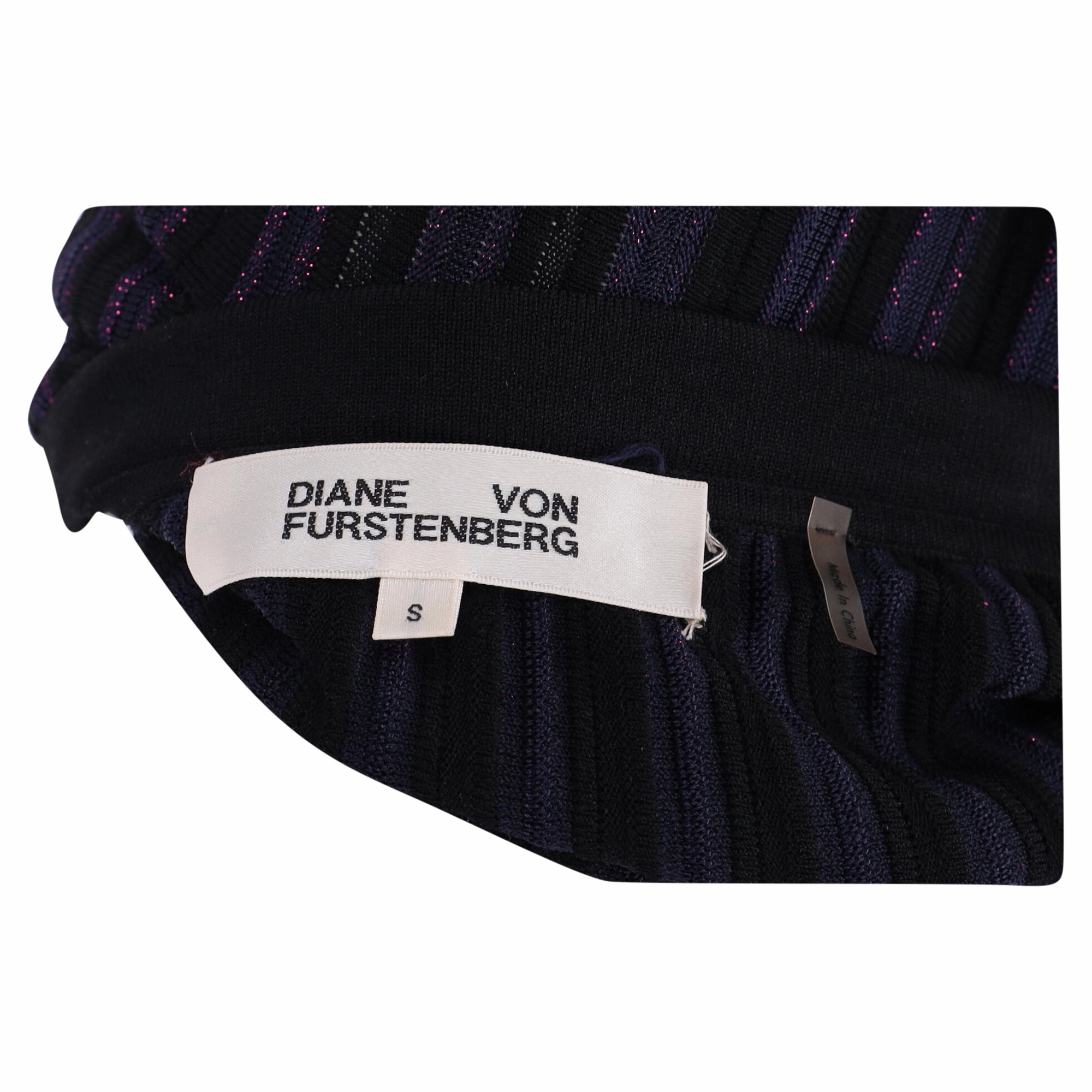Diane von Furstenberg Klara Pleated Stretch-Knit Midi Skirt In Navy Blue Viscose