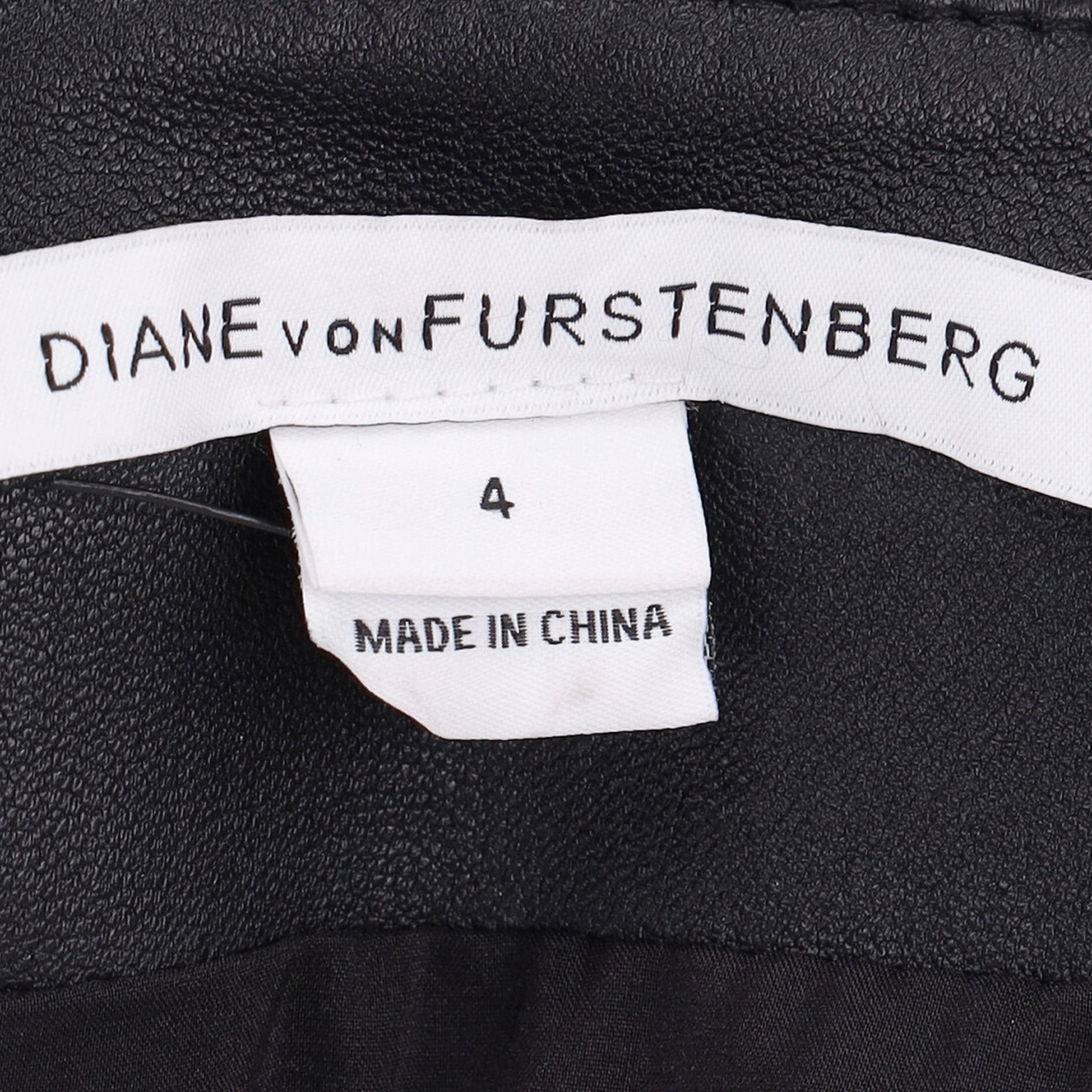 Diane von Furstenberg Knee Length Skirt in Black Leather
