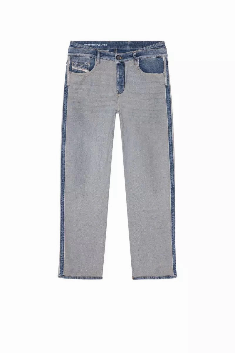 Diesel Blue Straight-Leg Jeans Denim