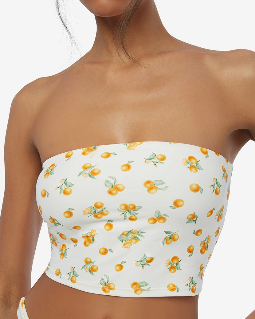 Ditsy Oranges Tube Top