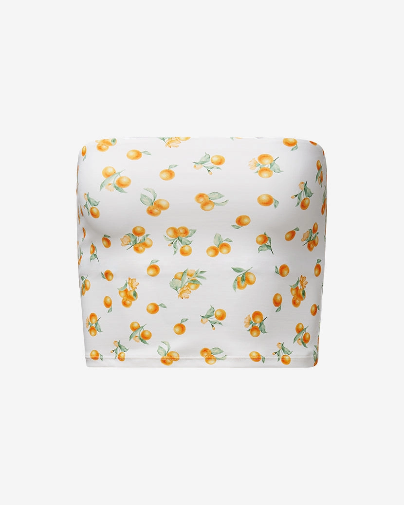 Ditsy Oranges Tube Top