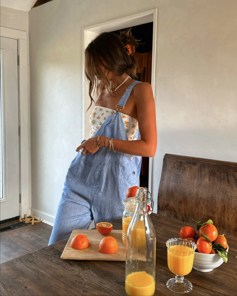 Ditsy Oranges Tube Top