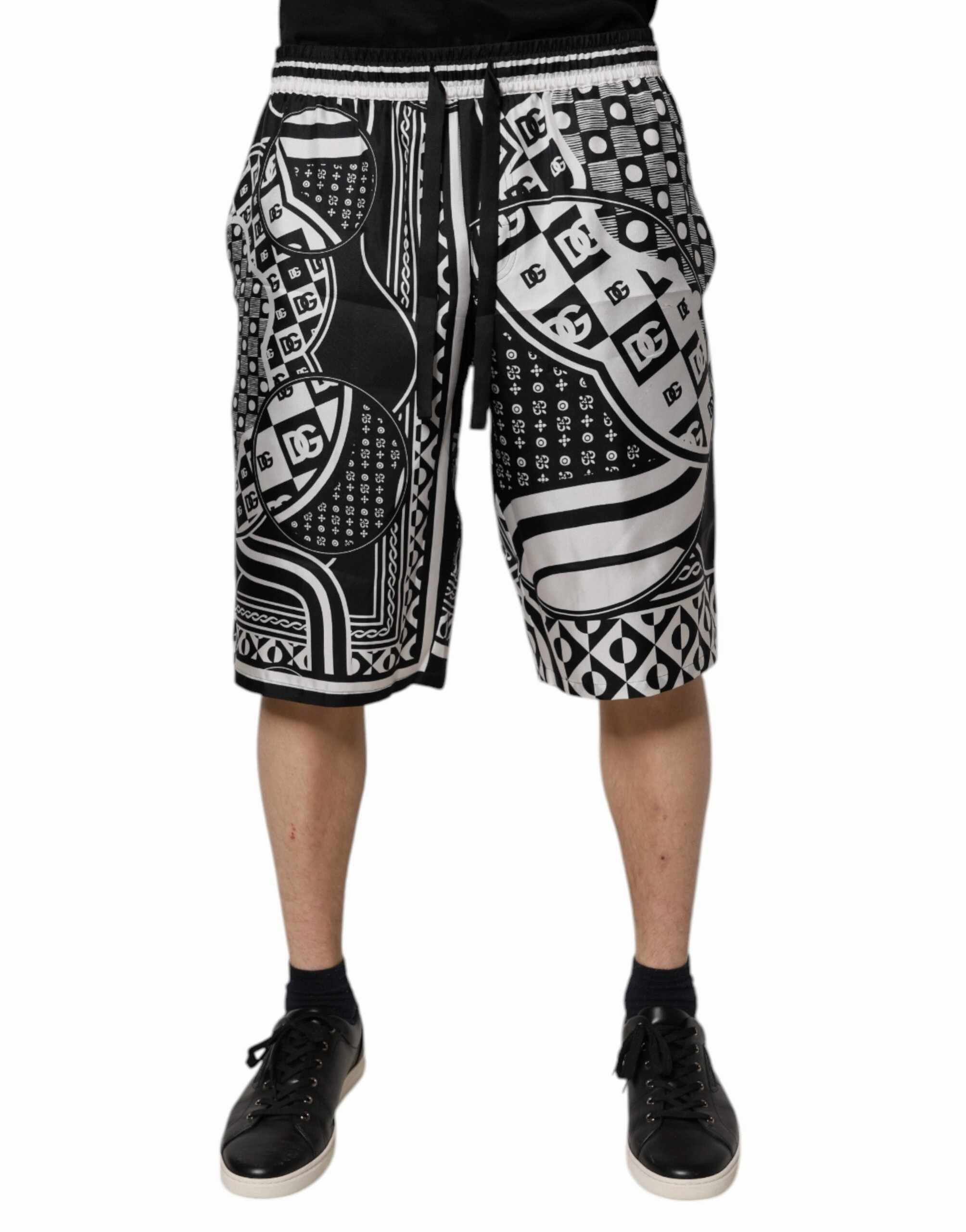 Dolce & Gabbana  Bandana Silk Men Bermuda Men's Shorts (Pre-Owned)