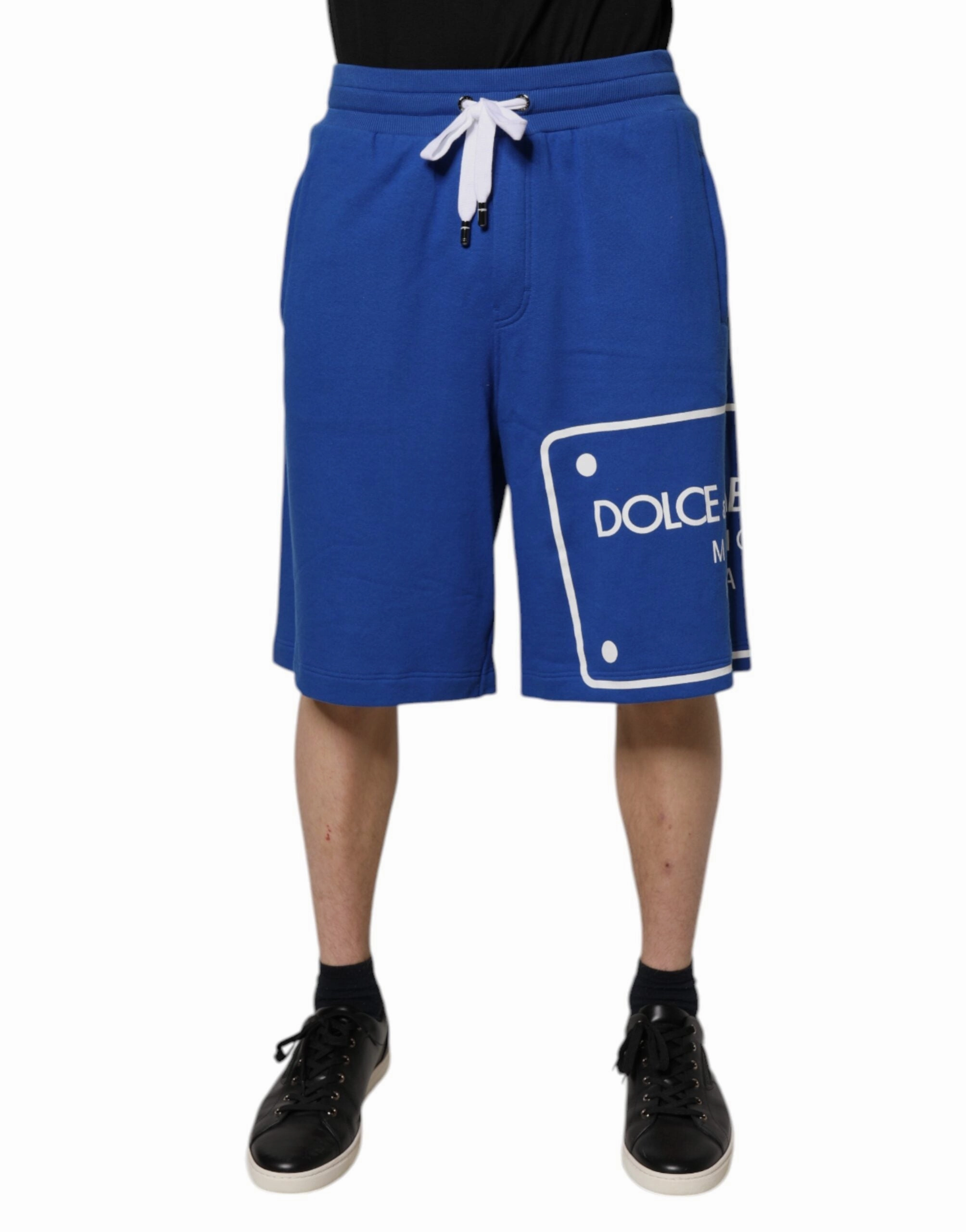 Dolce & Gabbana blue Logo Cotton Bermuda SweatMen's Men's Shorts