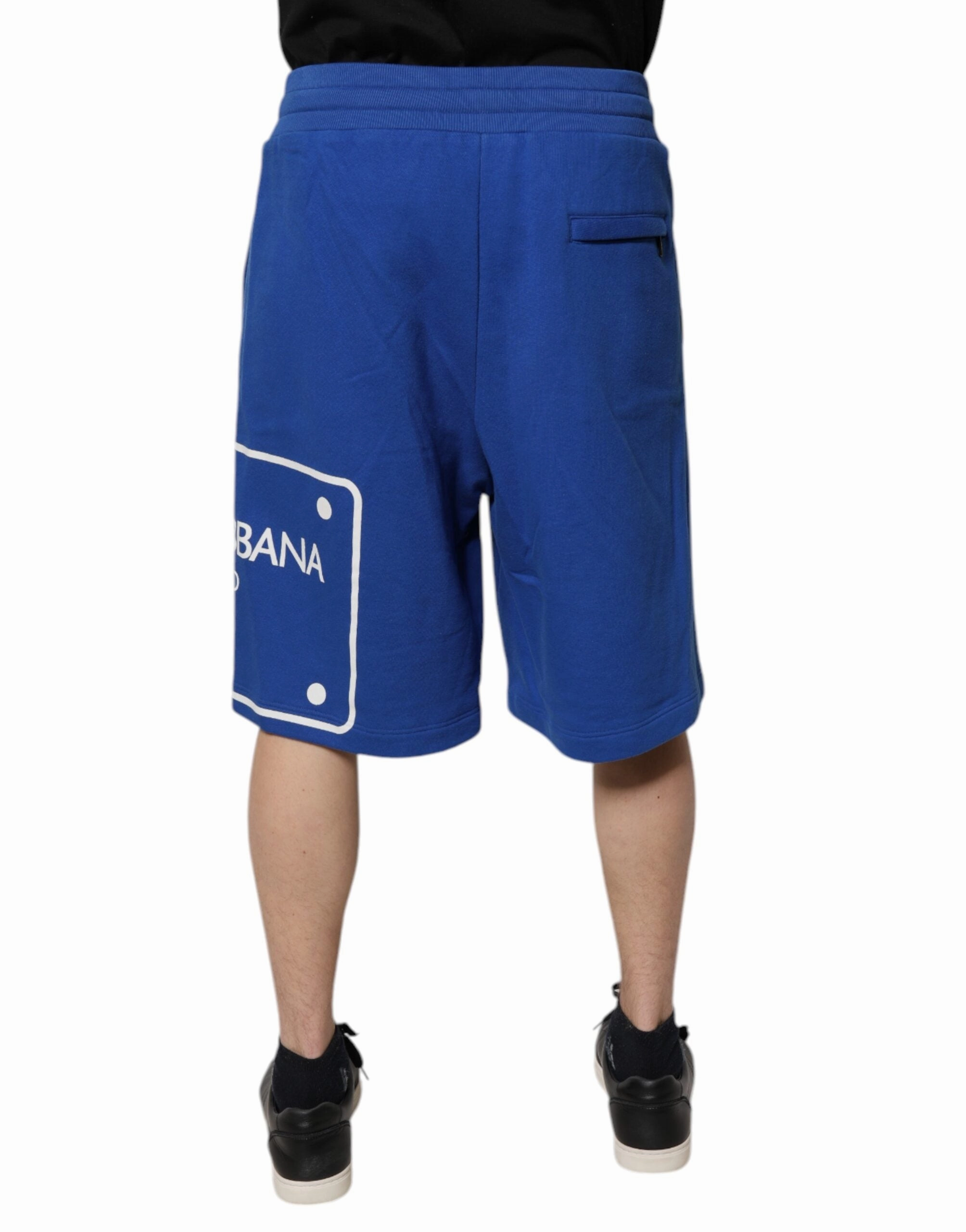 Dolce & Gabbana blue Logo Cotton Bermuda SweatMen's Men's Shorts