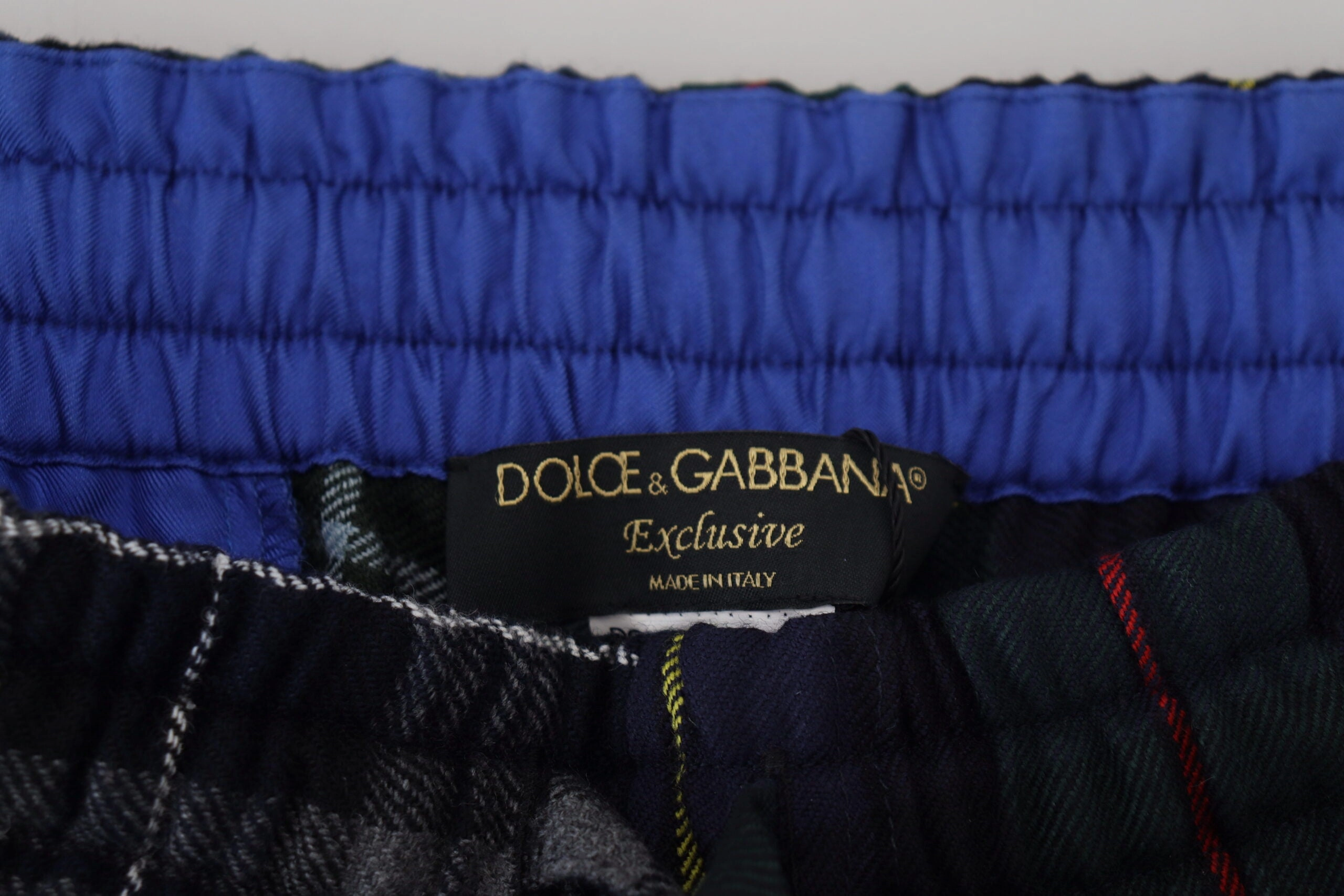 Dolce & Gabbana Checke Wool Blend Jogger Men's Pants