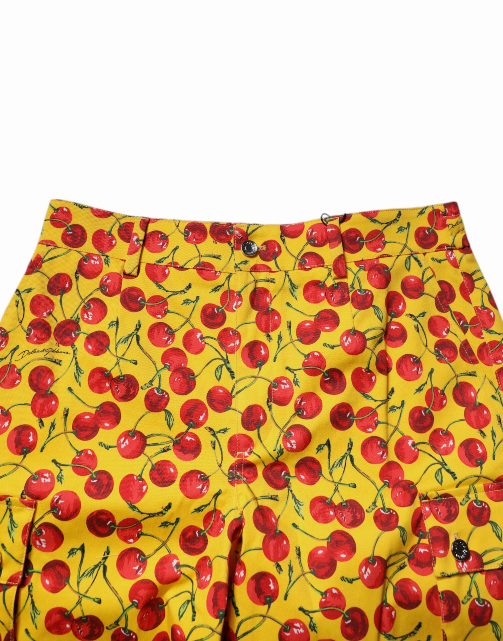 Dolce & Gabbana Cherry Print Cotton Men Bermuda Men's Shorts