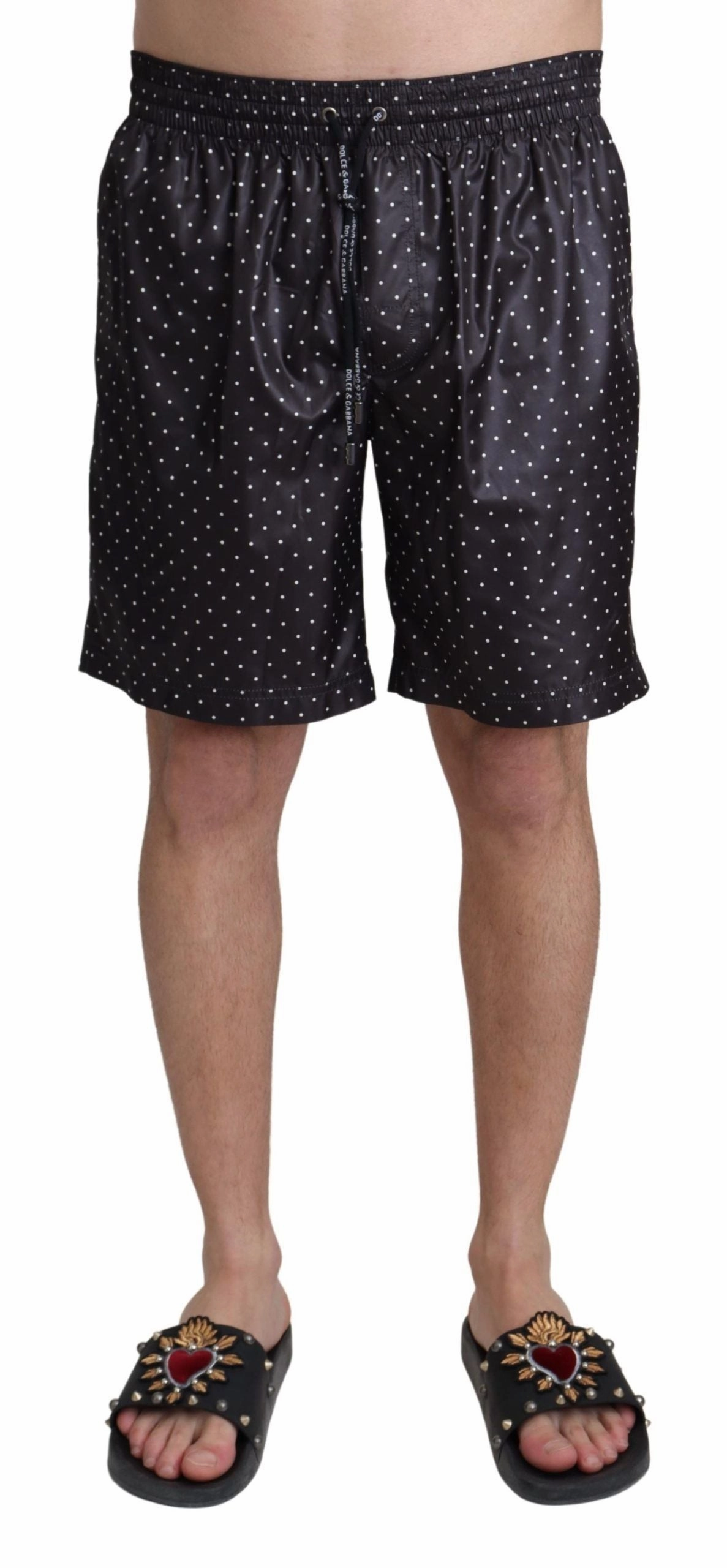 Dolce & Gabbana Chic Polka Dot Men's Swim Men's Trunks
