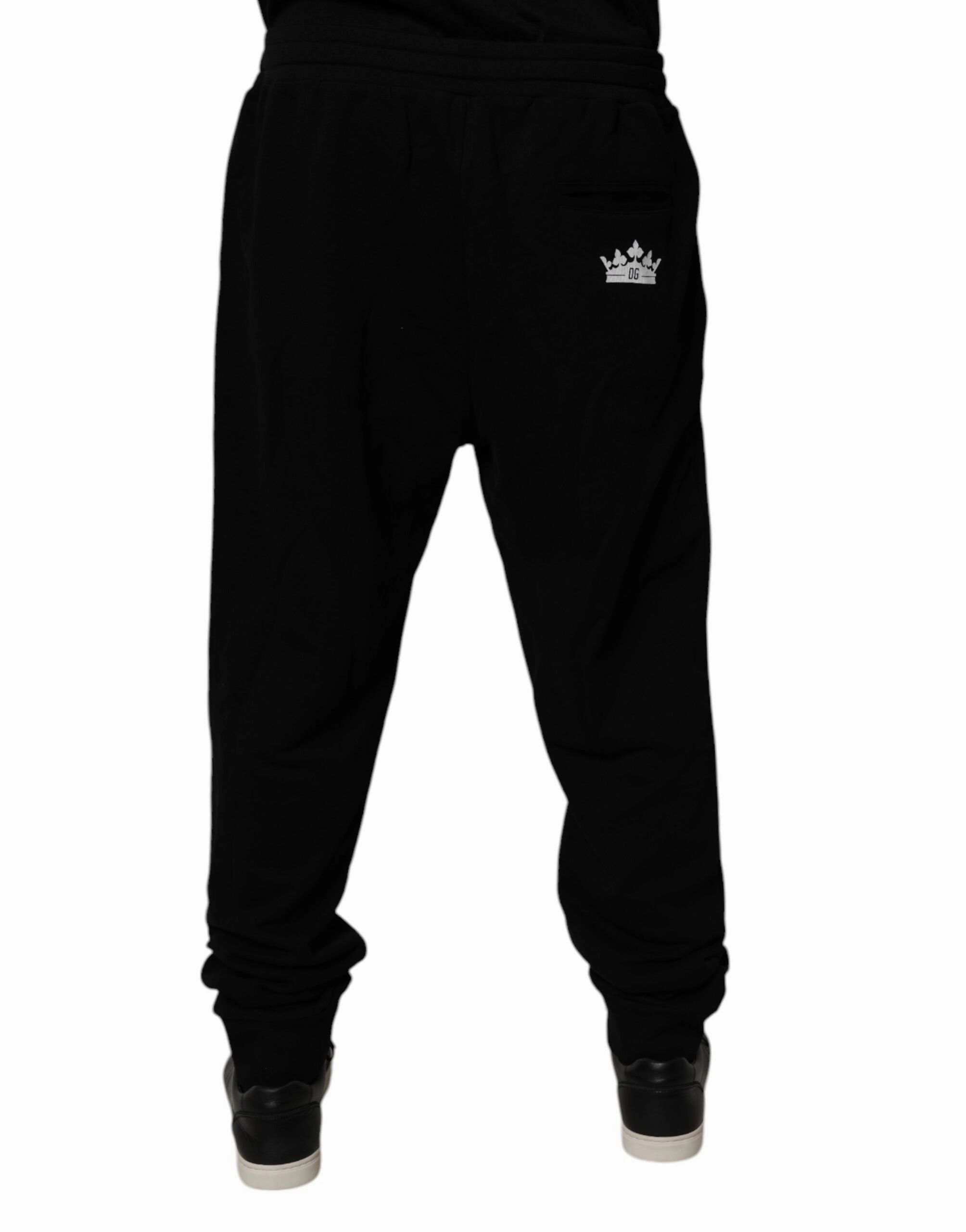 Dolce & Gabbana Cotton Crown Logo Jogger Men's Pants