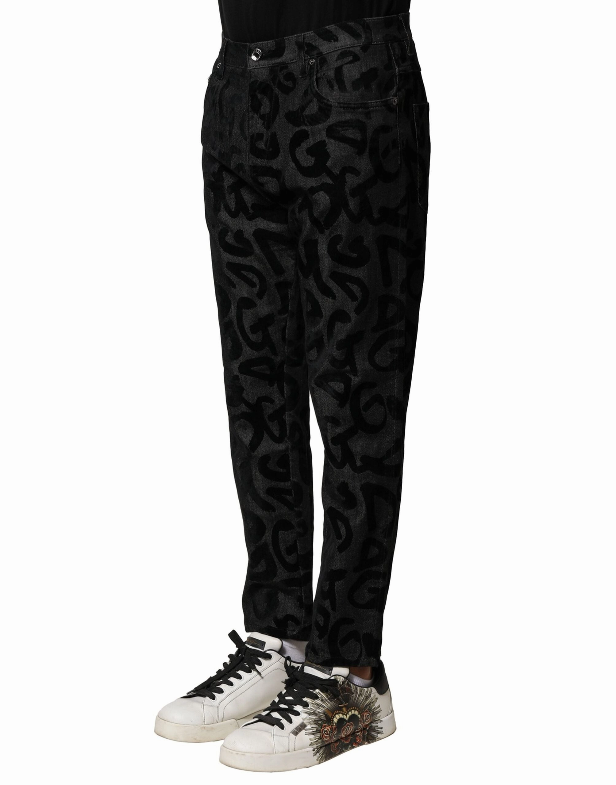 Dolce & Gabbana Cotton DG Logo Straight Men blue Men's Jeans