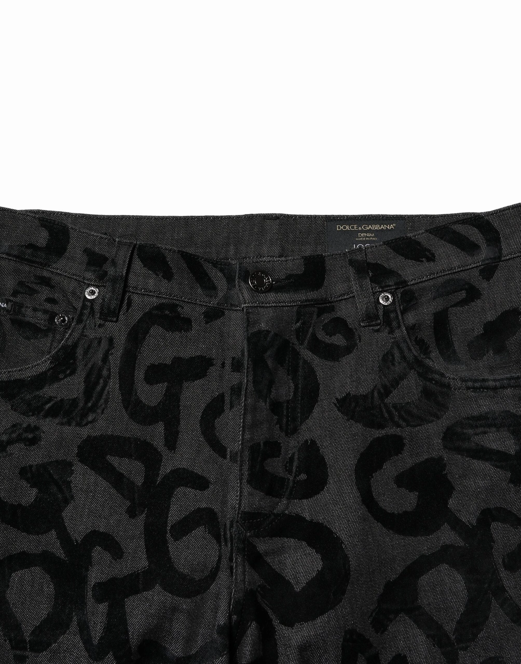 Dolce & Gabbana Cotton DG Logo Straight Men blue Men's Jeans