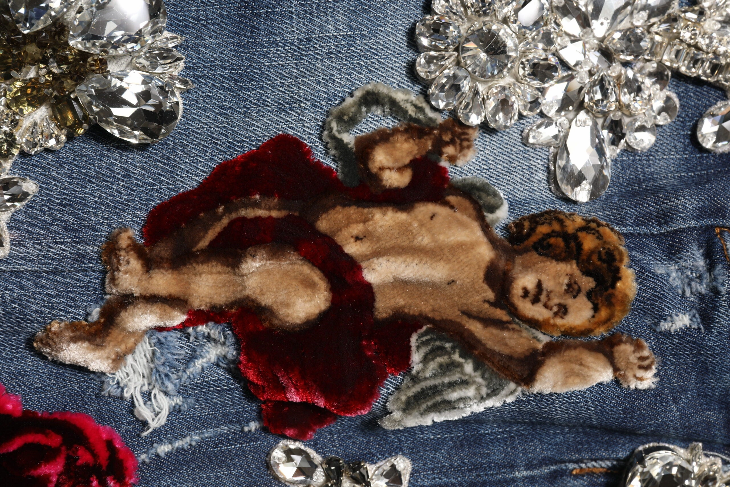 Dolce & Gabbana Cotton Rhinestone Embellish Men's Jeans