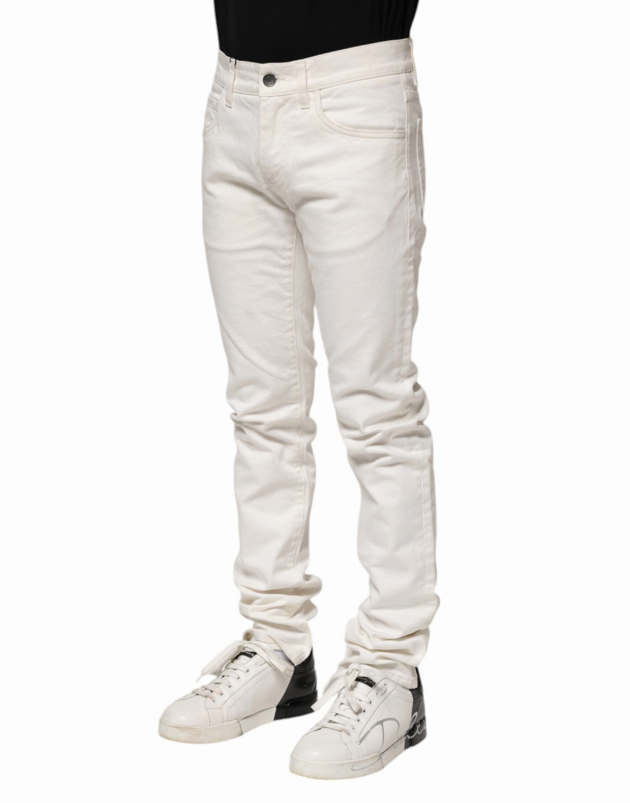 Dolce & Gabbana Cotton Skinny Men blue Men's Jeans (Pre-Owned)