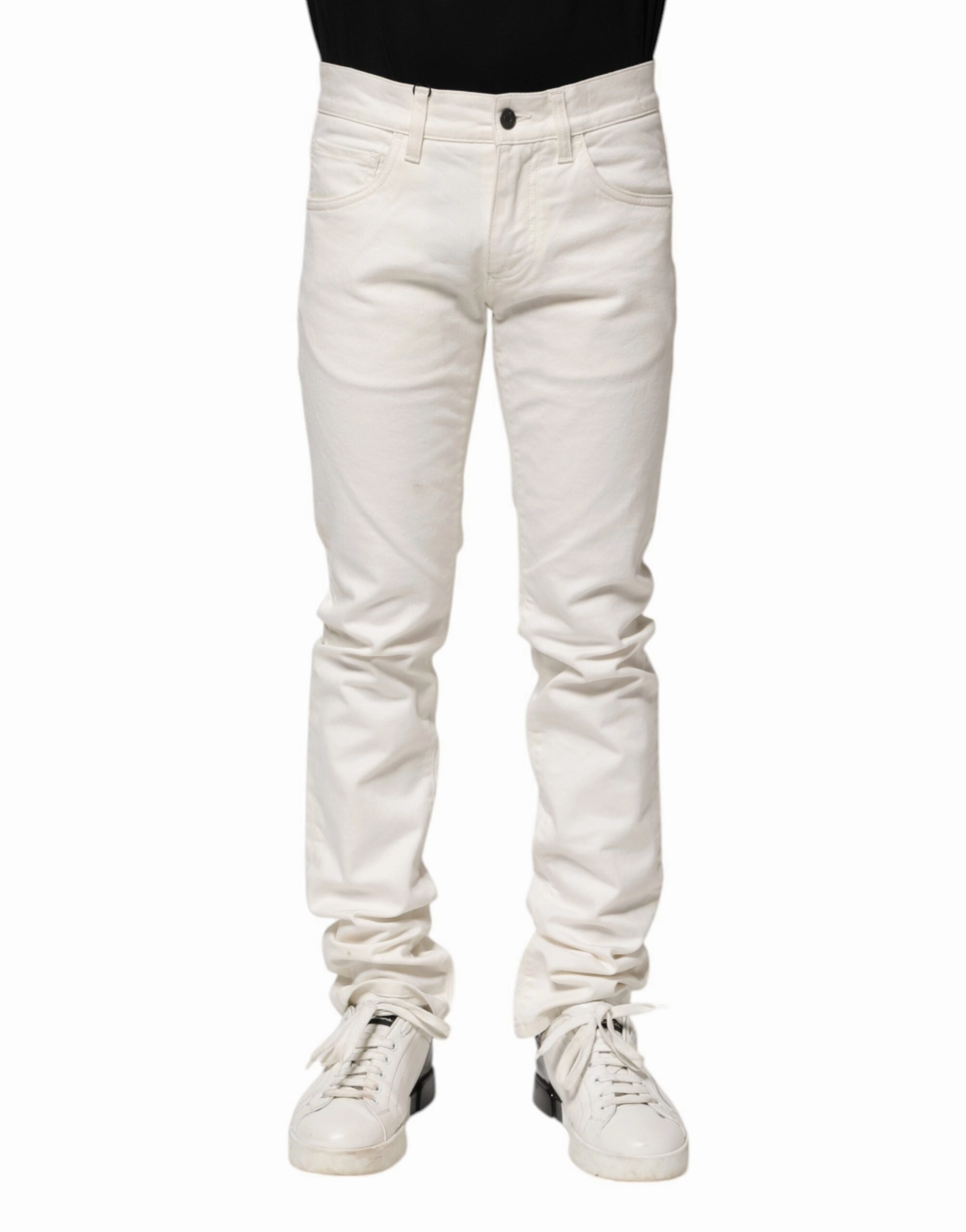 Dolce & Gabbana Cotton Skinny Men blue Men's Jeans (Pre-Owned)