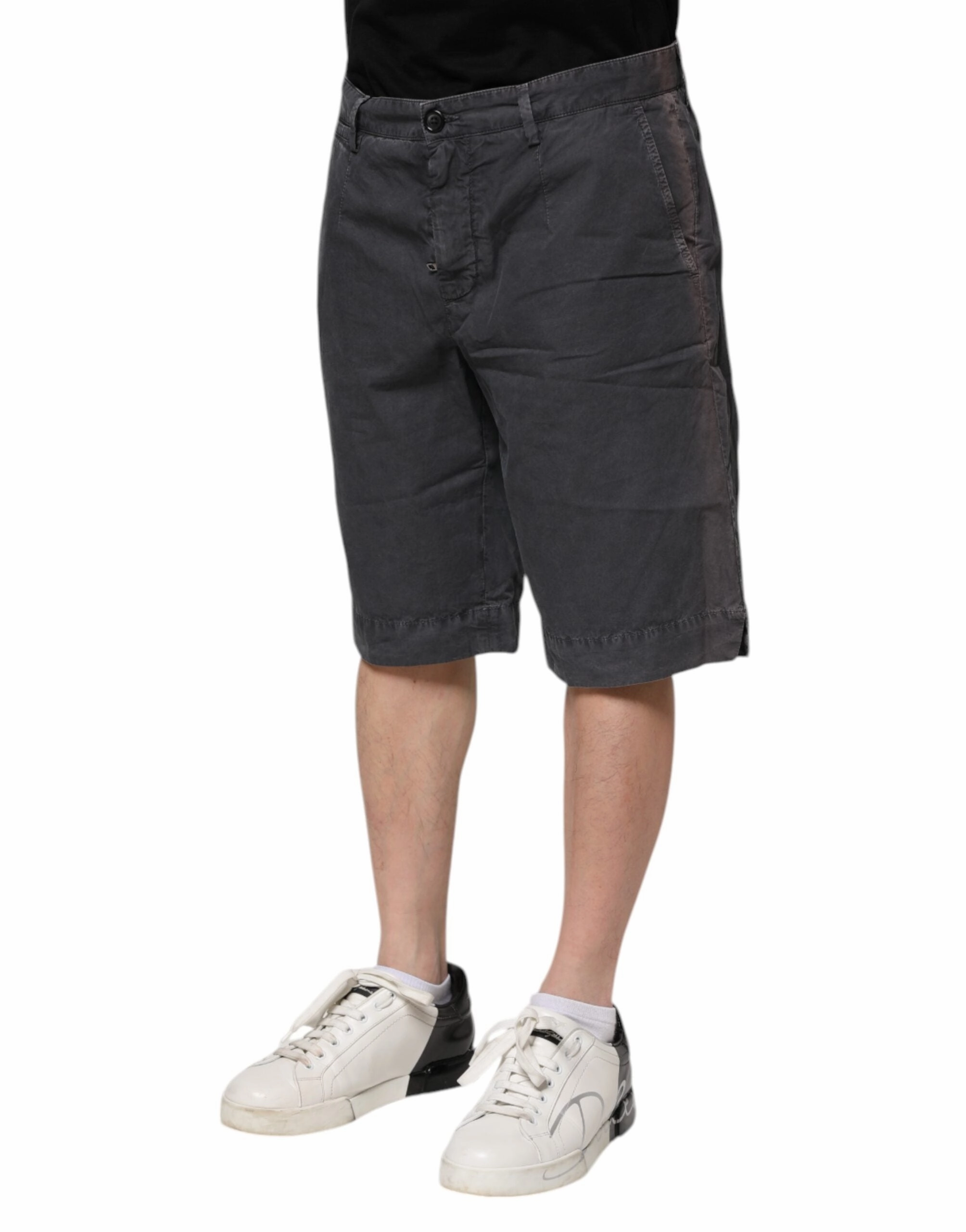 Dolce & Gabbana Cotton Stretch blue Bermuda Men's Shorts (Pre-Owned)