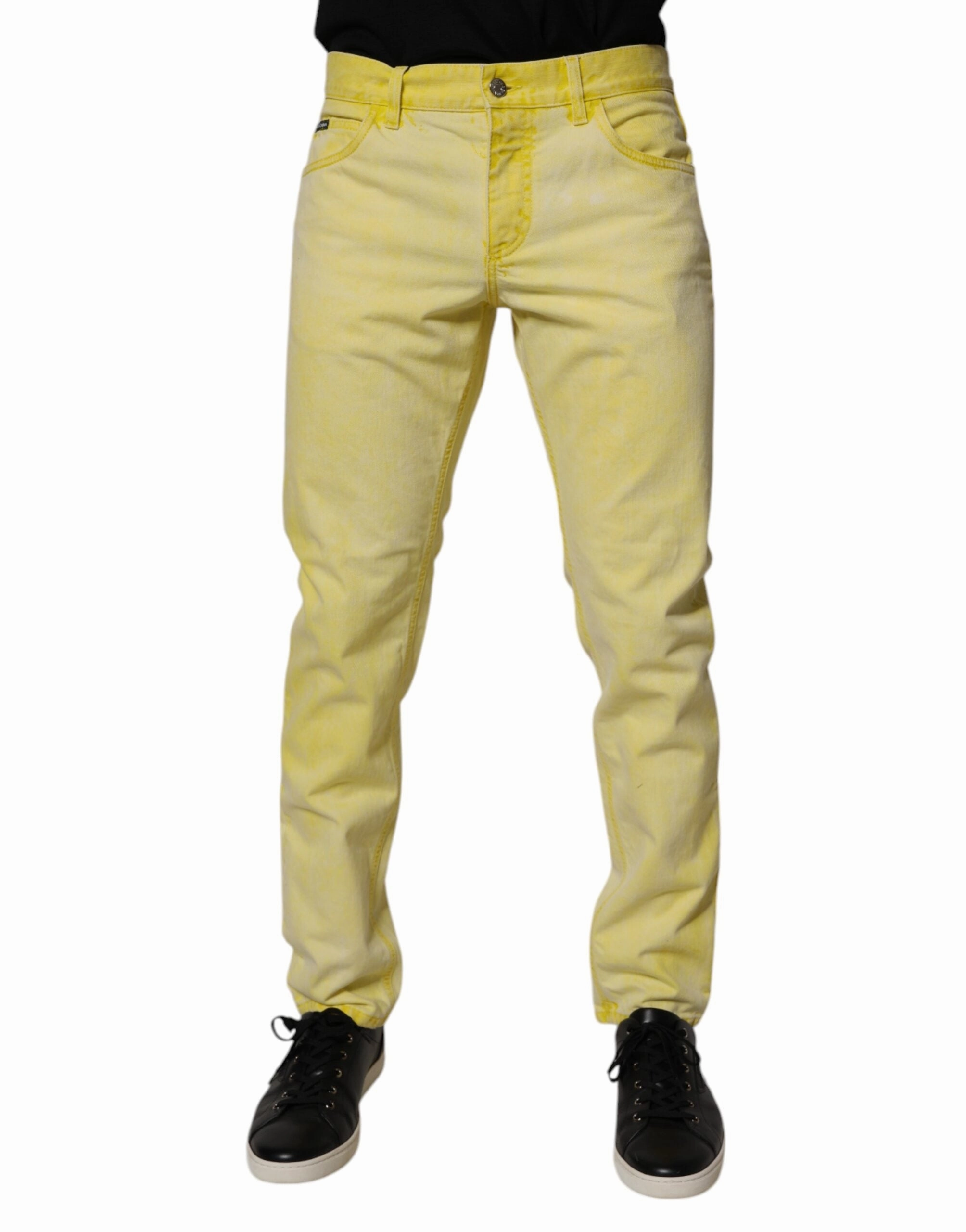 Dolce & Gabbana Cotton Stretch Skinny Men blue Men's Jeans