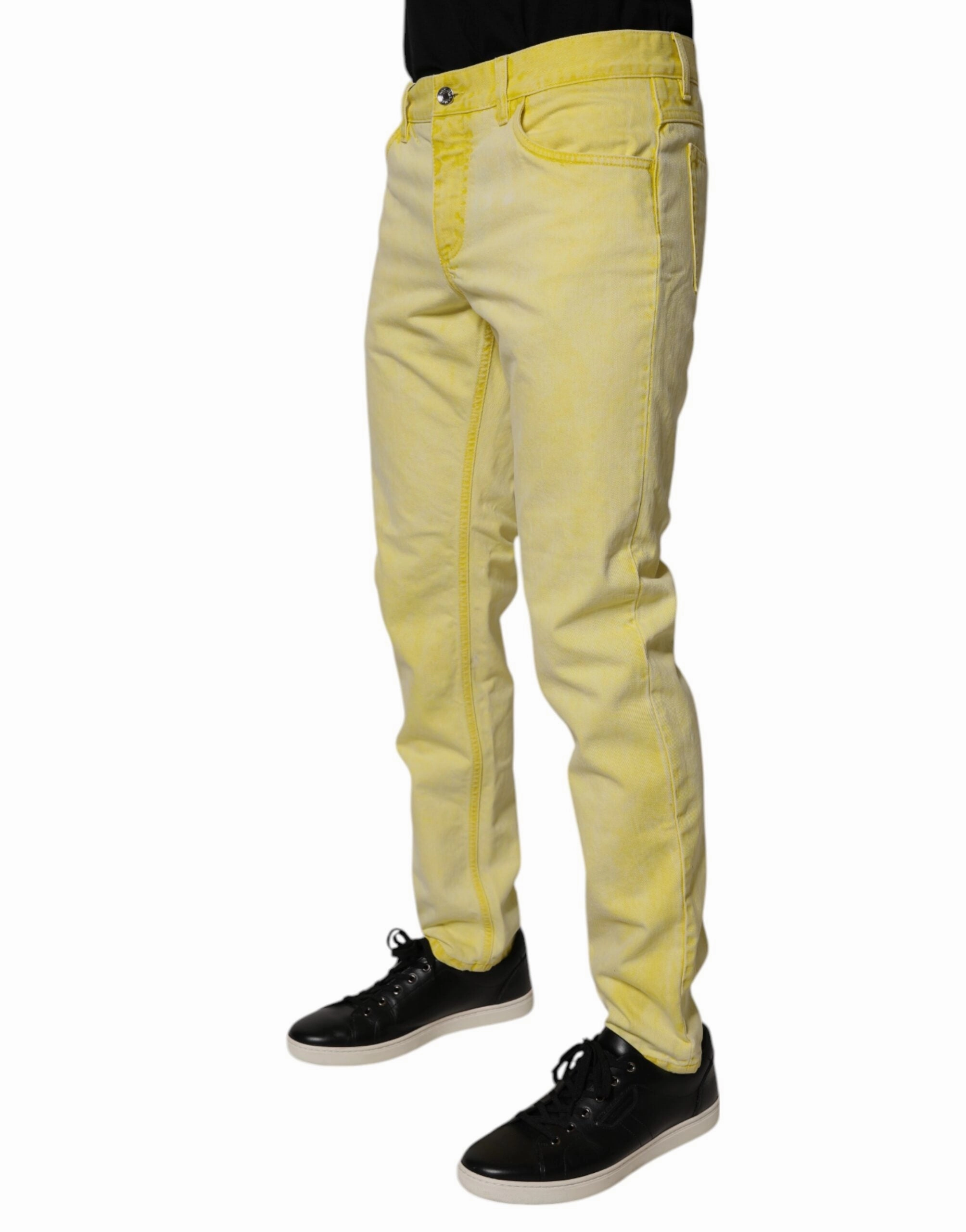 Dolce & Gabbana Cotton Stretch Skinny Men blue Men's Jeans