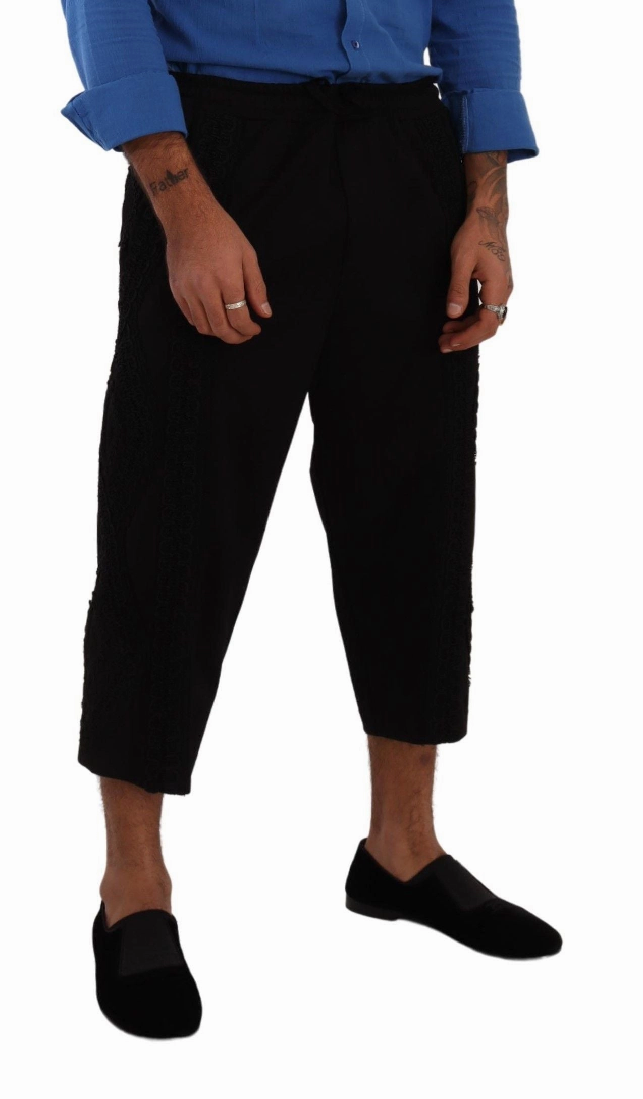 Dolce & Gabbana Elegant Cotton Blend Cropped Men's Pants