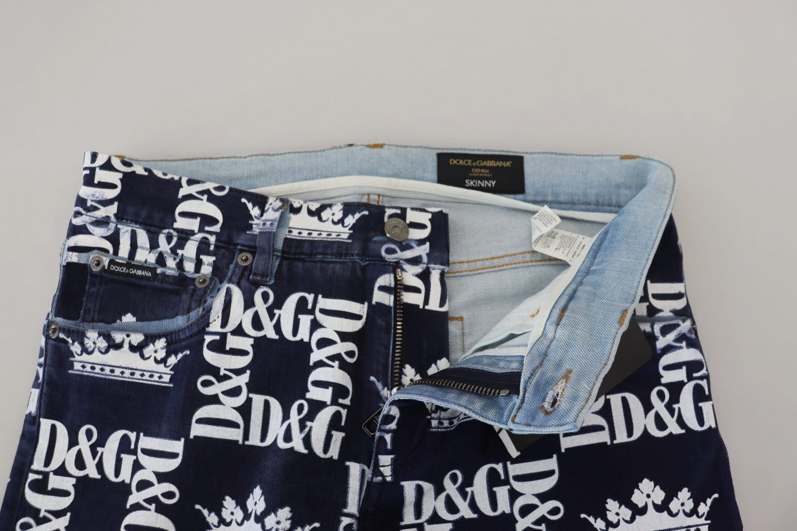 Dolce & Gabbana Elegant Crown Print Men's Pants