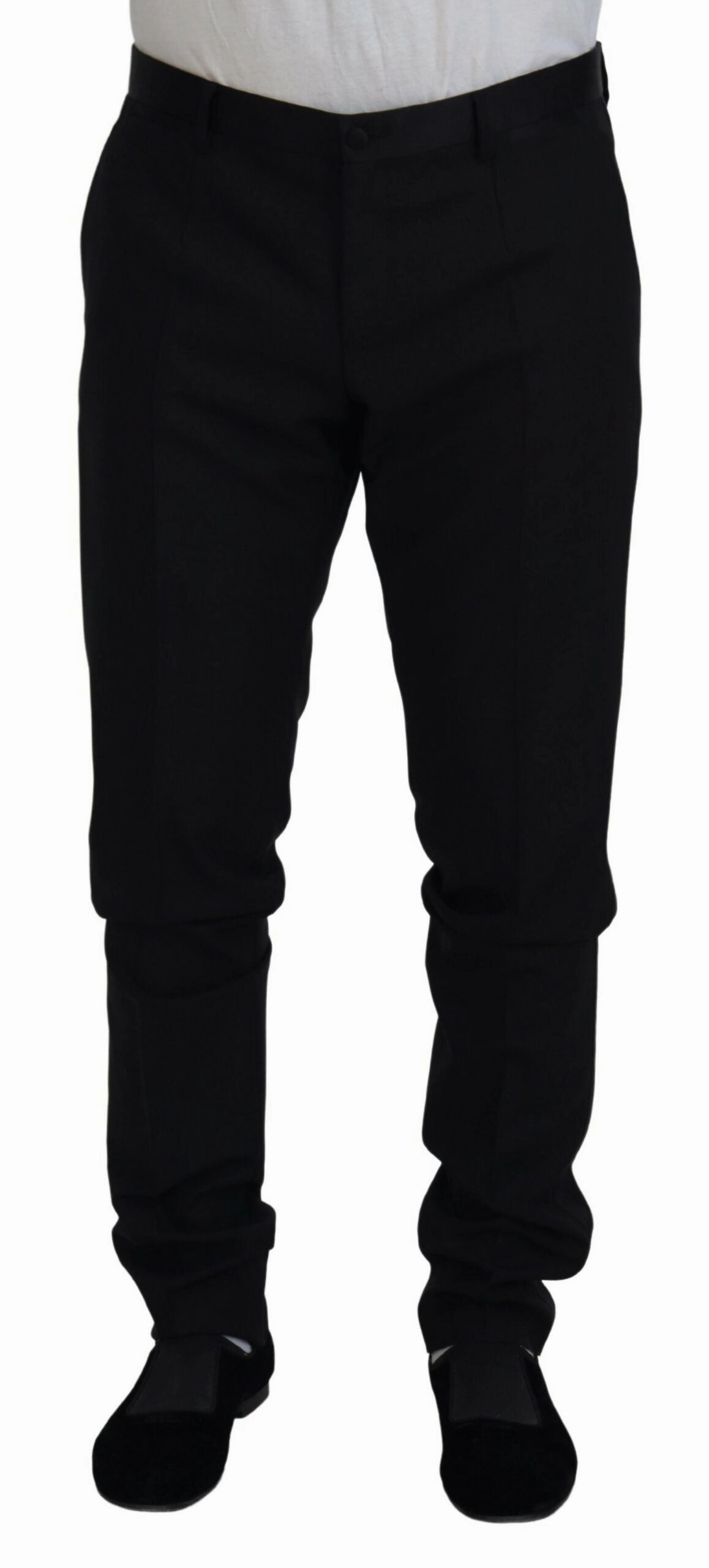 Dolce & Gabbana Elegant Dress Pants from Virgin Wool Men's Blend