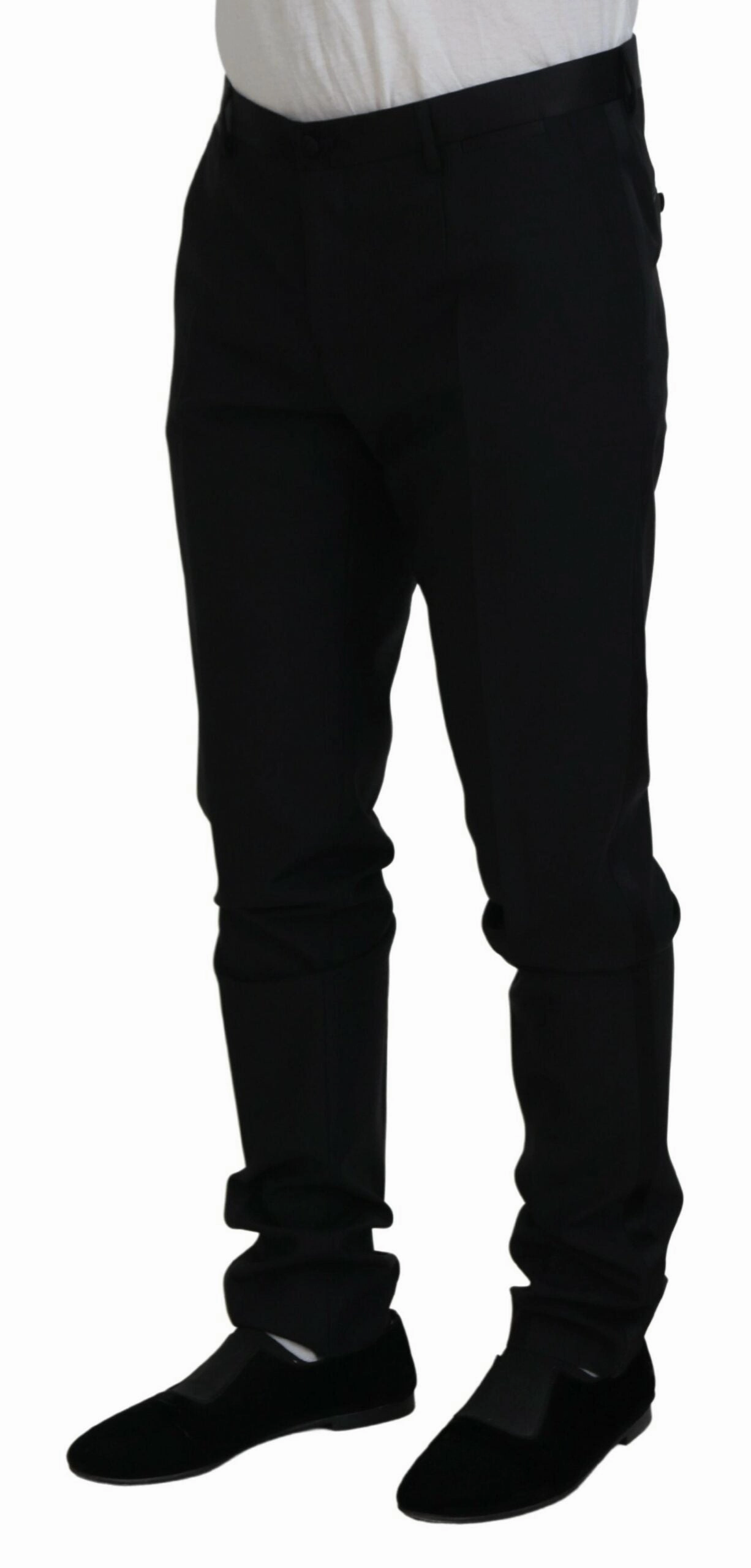 Dolce & Gabbana Elegant Dress Pants from Virgin Wool Men's Blend