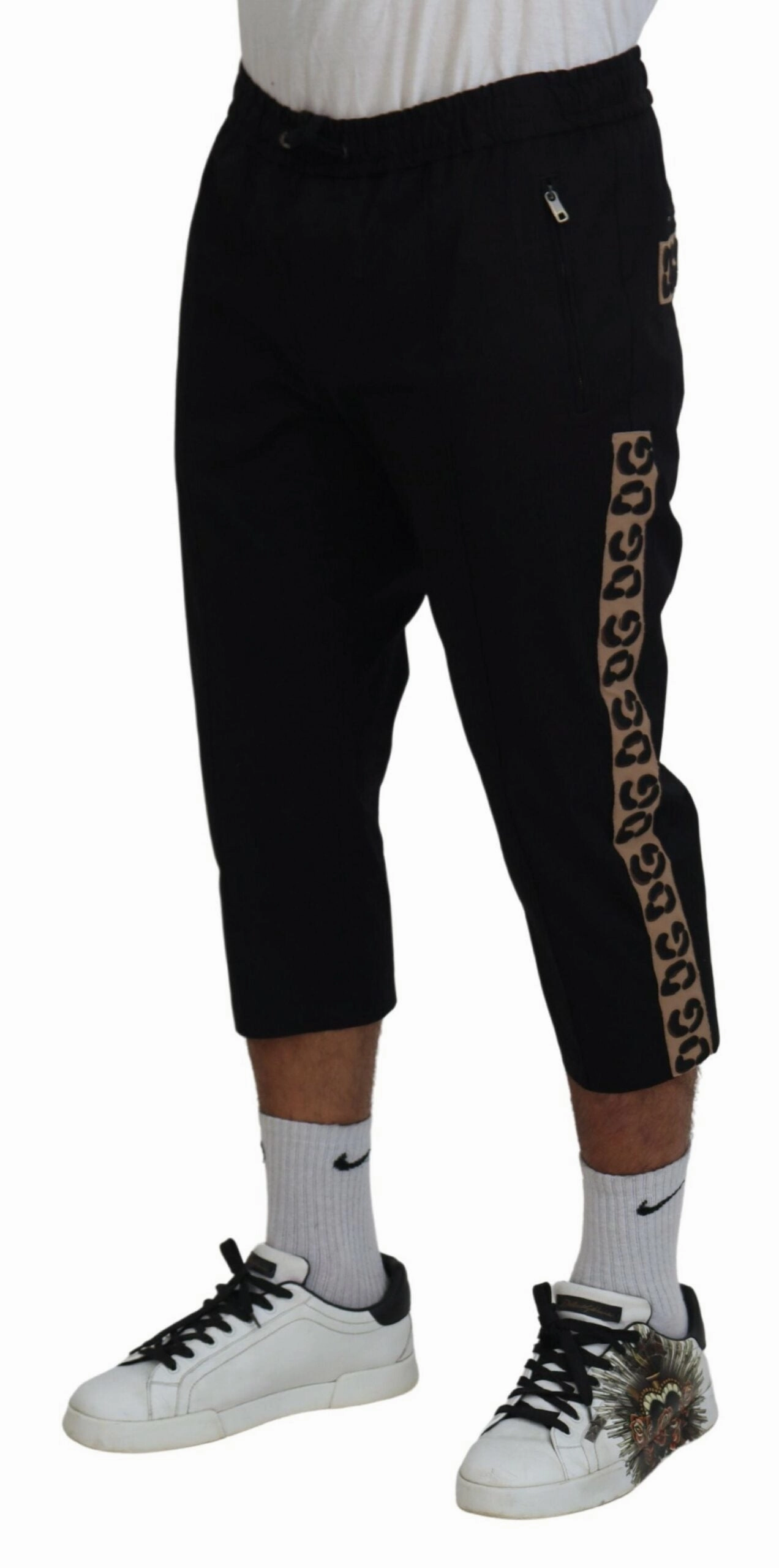 Dolce & Gabbana Elegant Leopard Print Cropped Men's Pants