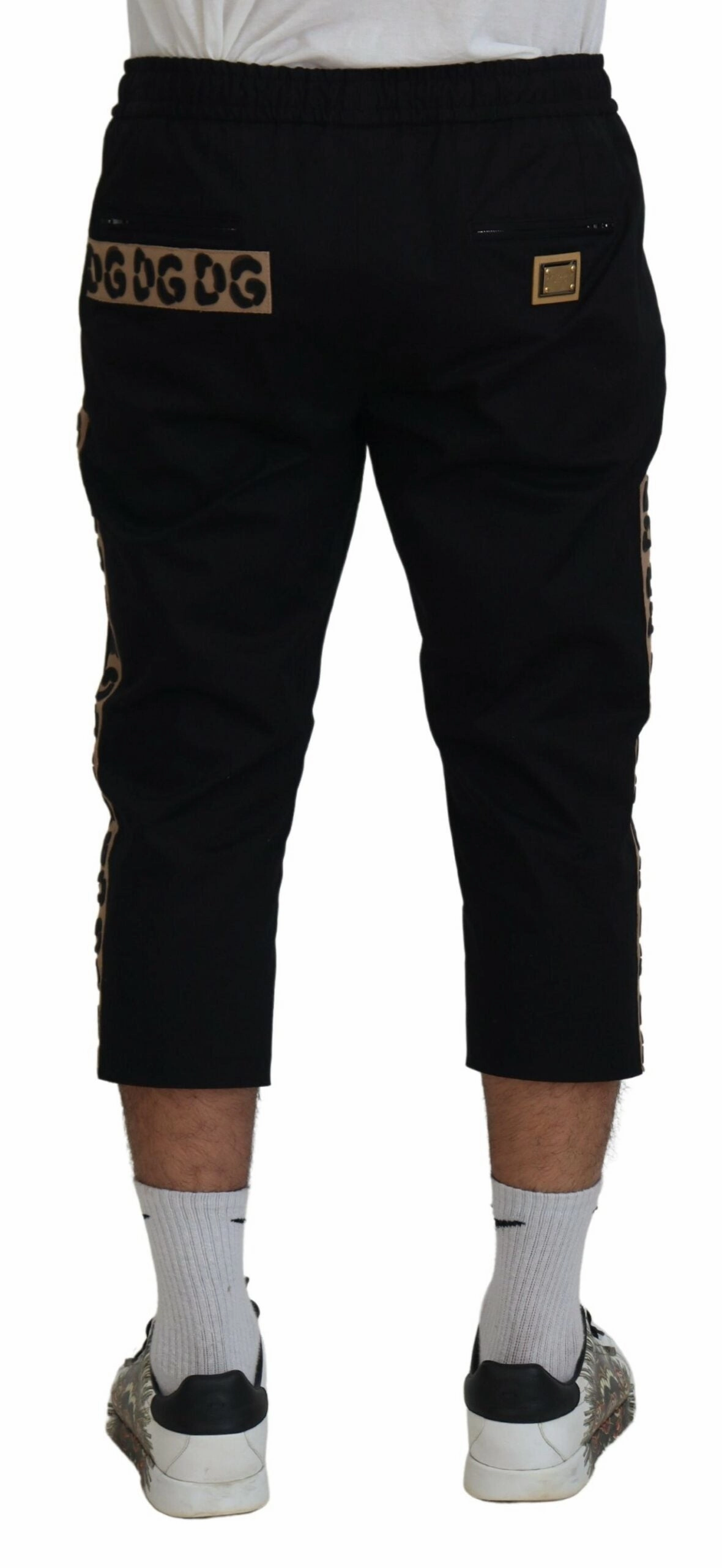 Dolce & Gabbana Elegant Leopard Print Cropped Men's Pants