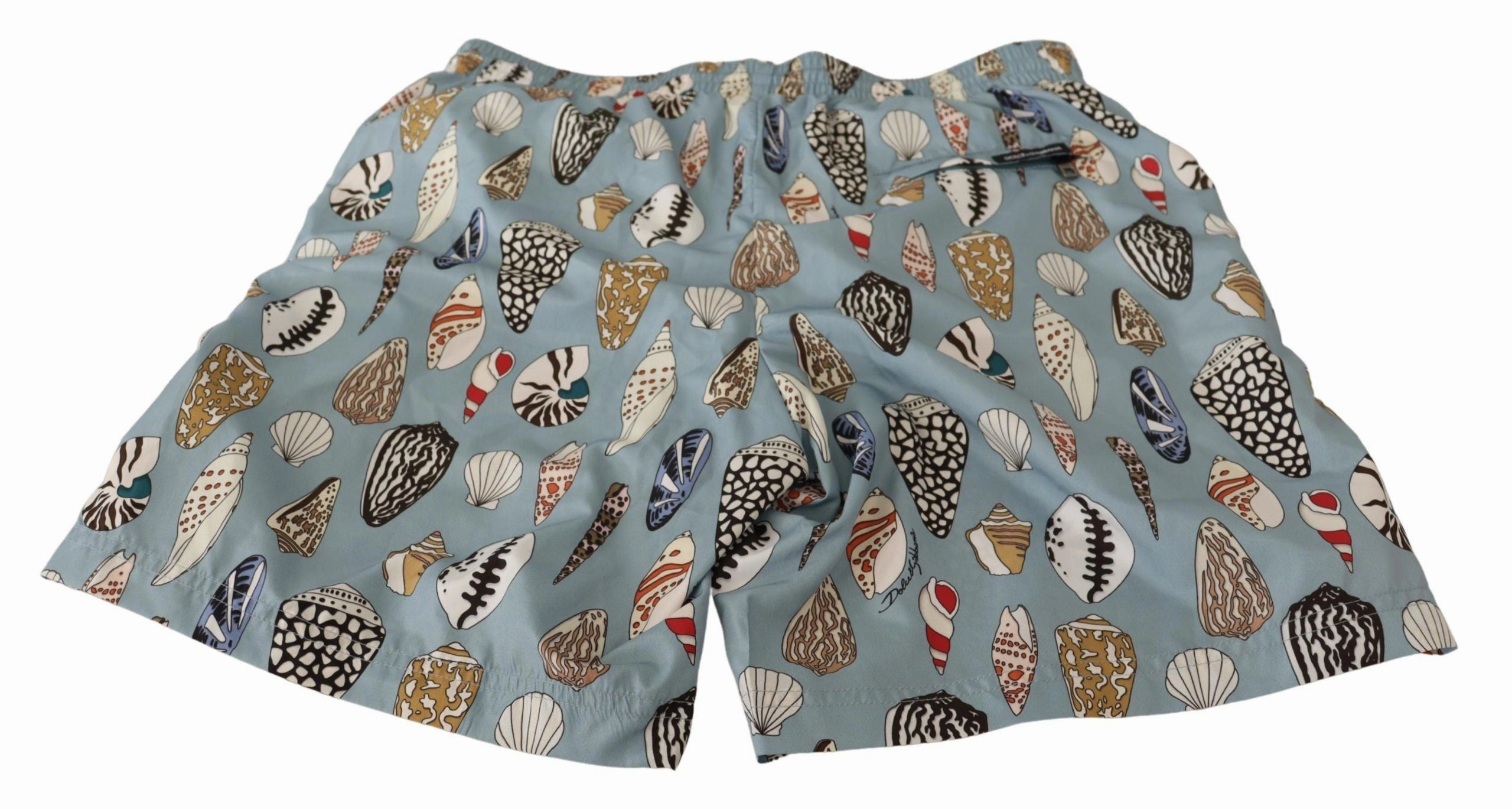 Dolce & Gabbana Elegant Seashell Print Swim Men's Trunks