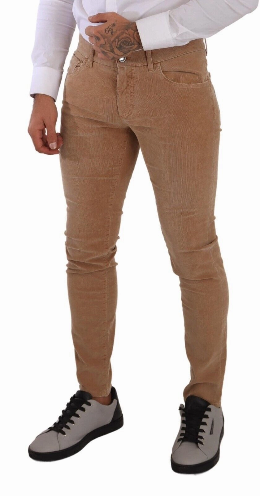 Dolce & Gabbana Elegant Slim Fit Corduroy Men's Jeans