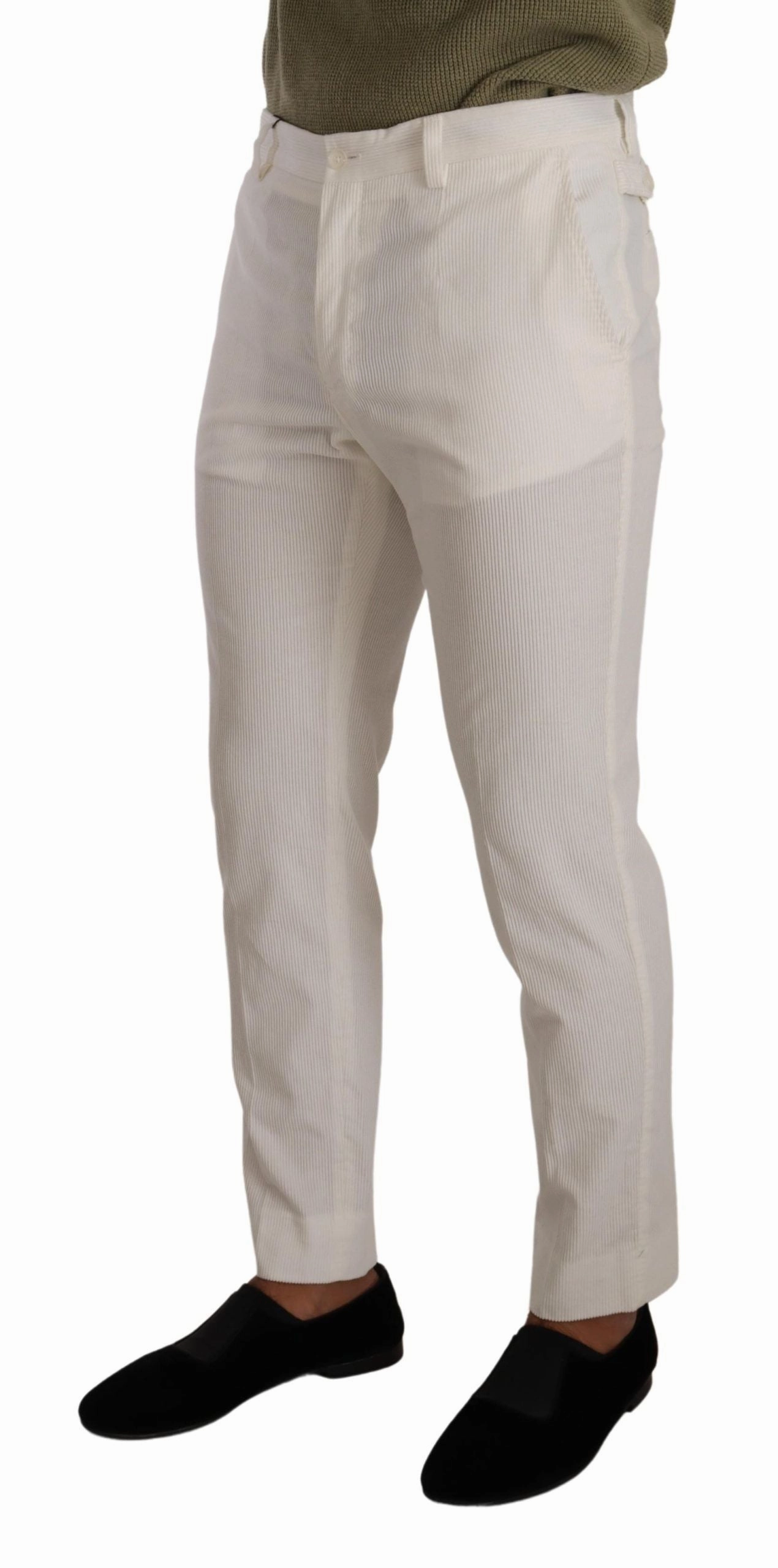 Dolce & Gabbana Elegant Slim Fit Cotton Men's Trousers
