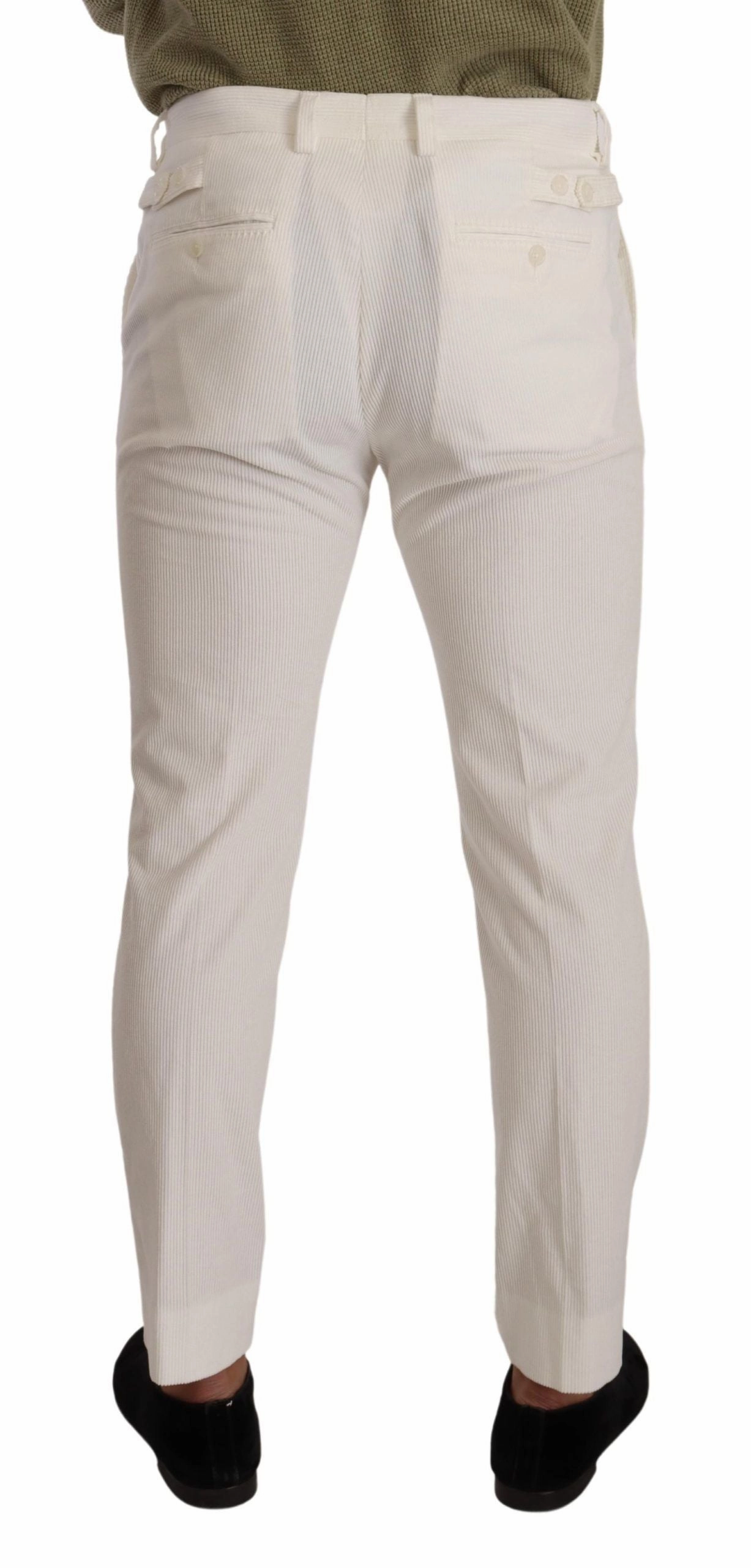 Dolce & Gabbana Elegant Slim Fit Cotton Men's Trousers